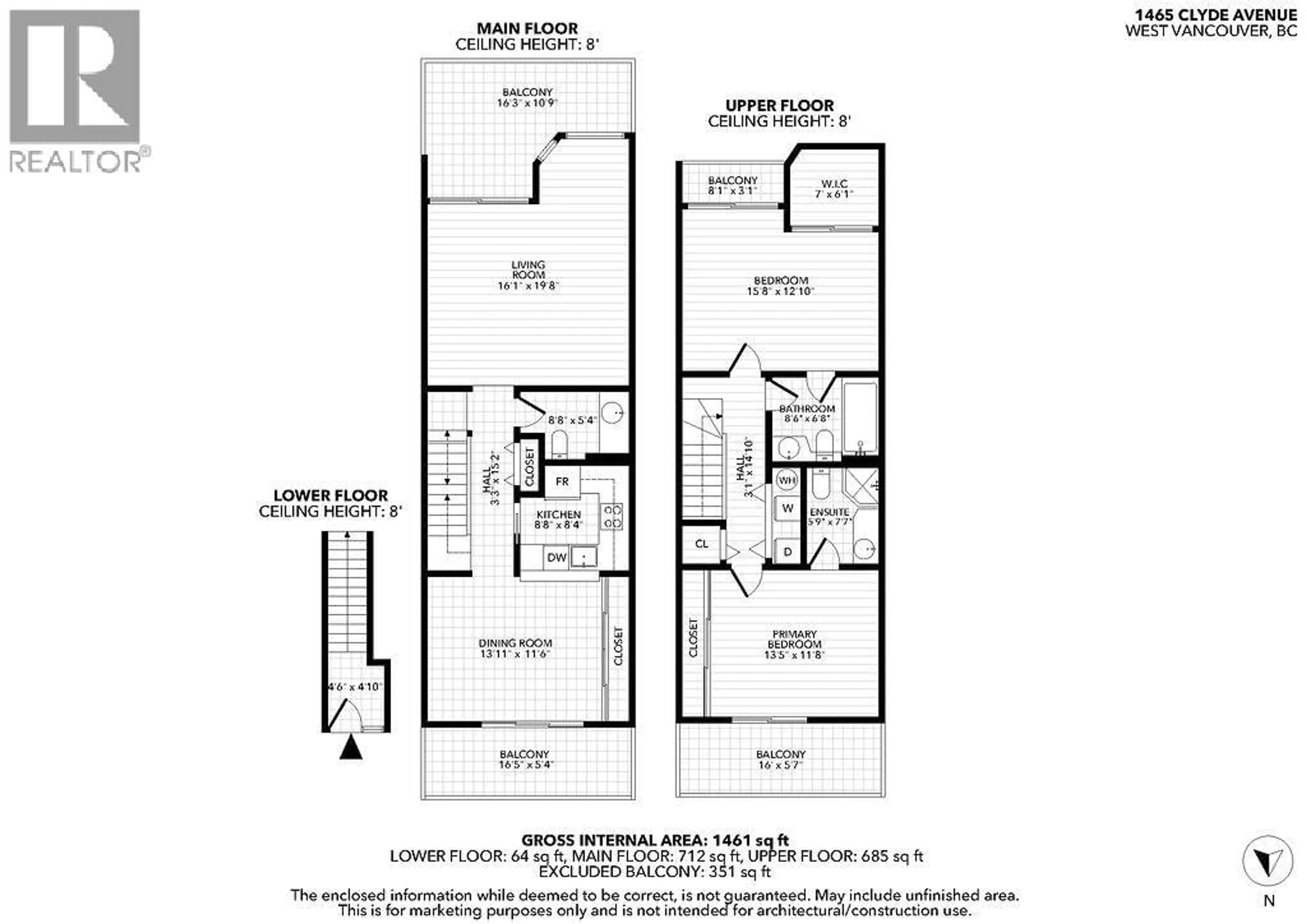 Floor plan for 1465 CLYDE AVENUE, West Vancouver British Columbia V7T1E9