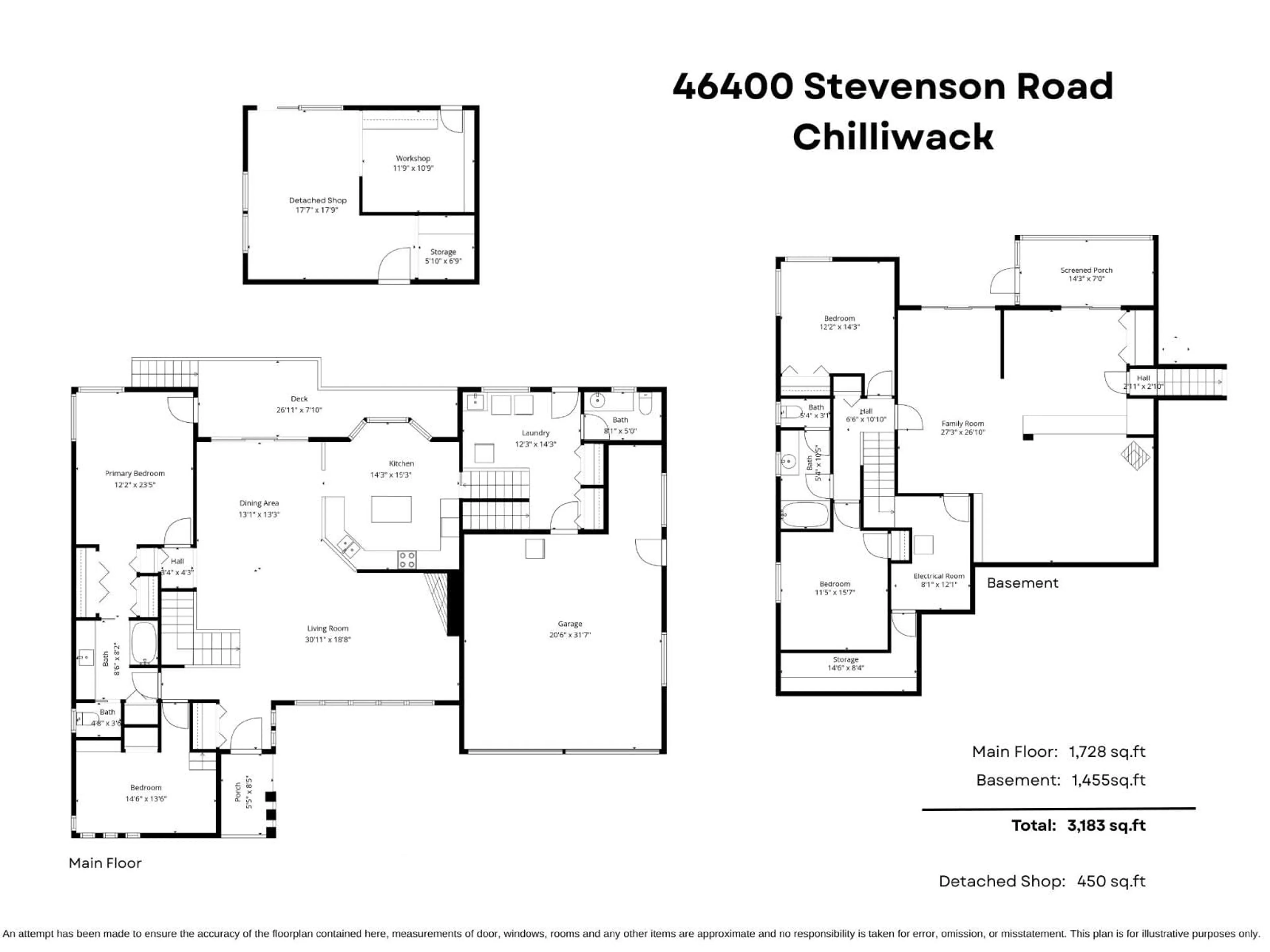 Floor plan for 46400 STEVENSON ROAD, Chilliwack British Columbia V2R3S6