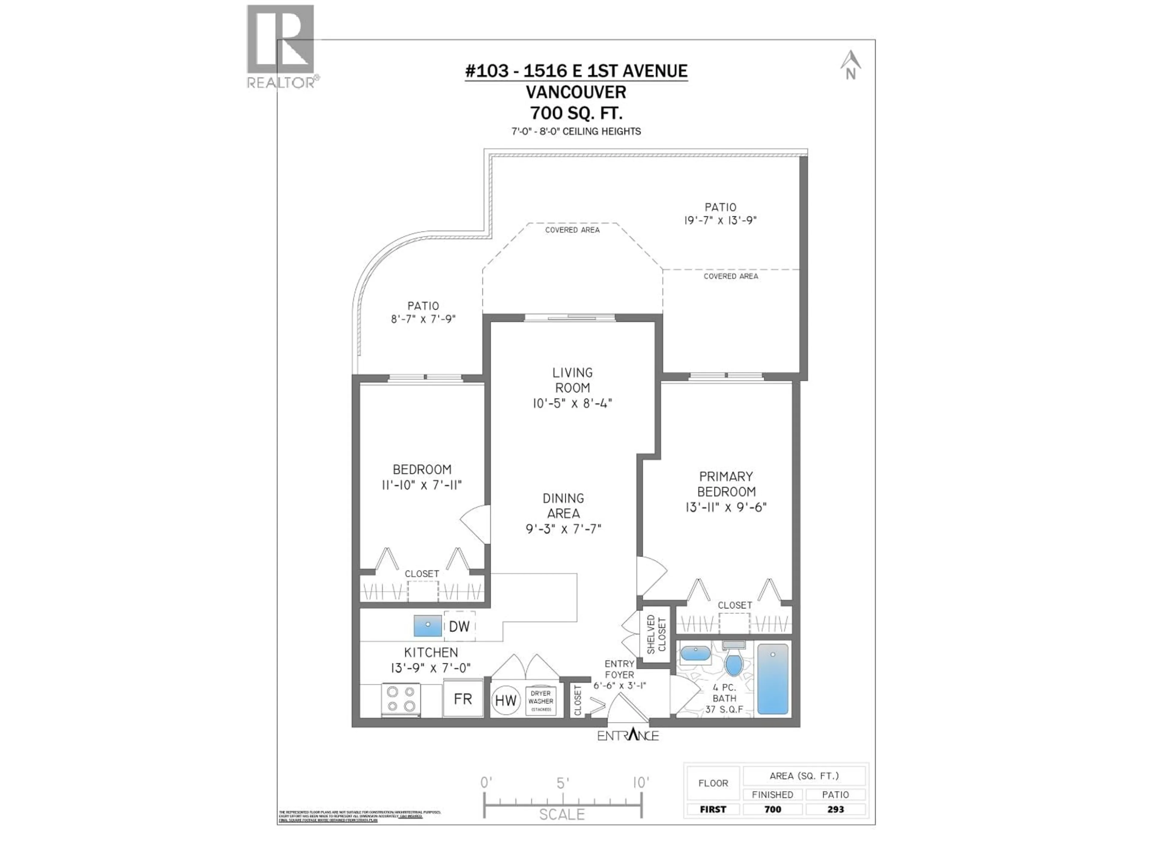 Floor plan for 103 - 1516 1ST AVENUE, Vancouver British Columbia V5N1A5