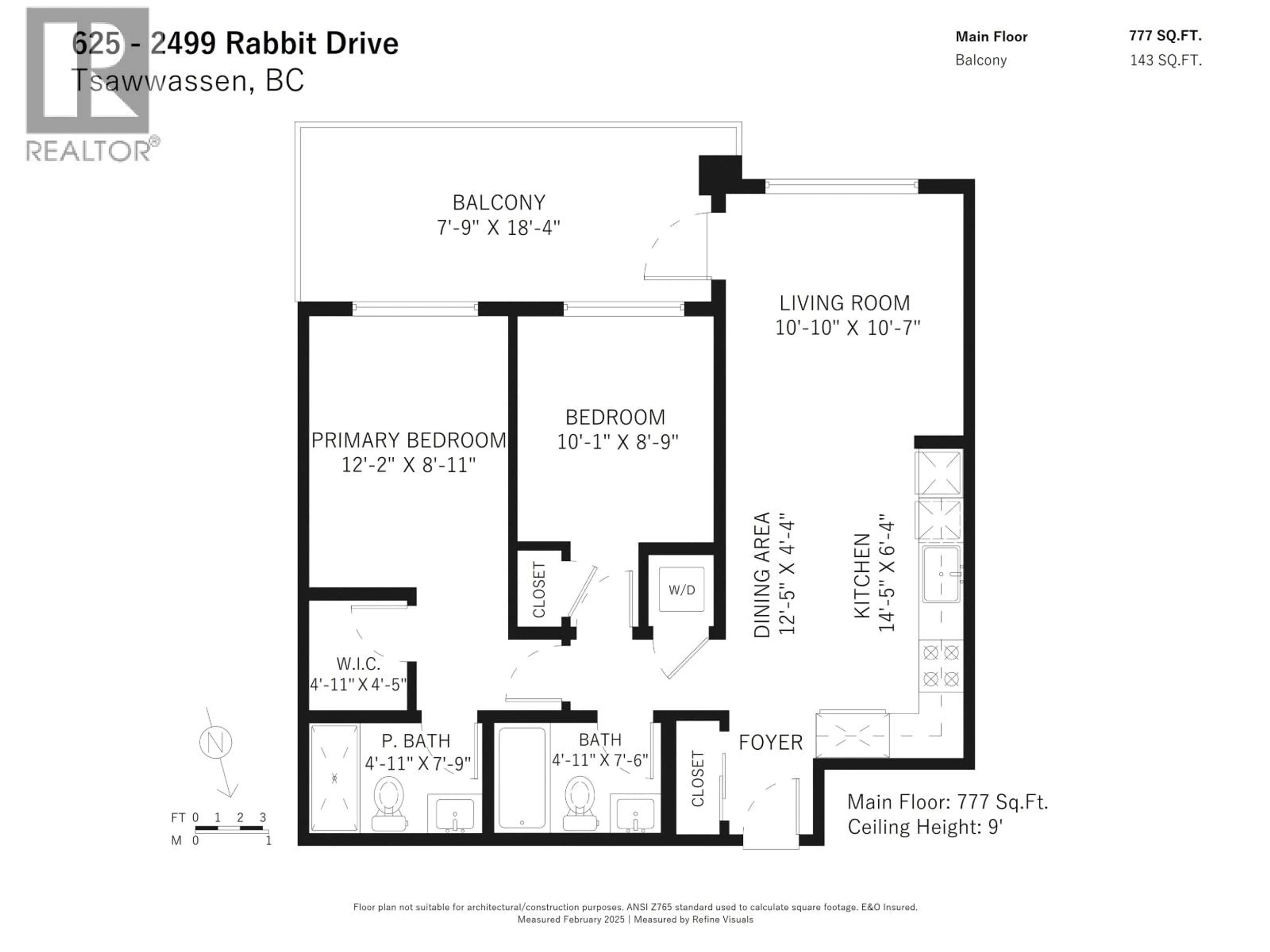 Floor plan for 625 - 2499 RABBIT DRIVE, Tsawwassen British Columbia V4M0G4