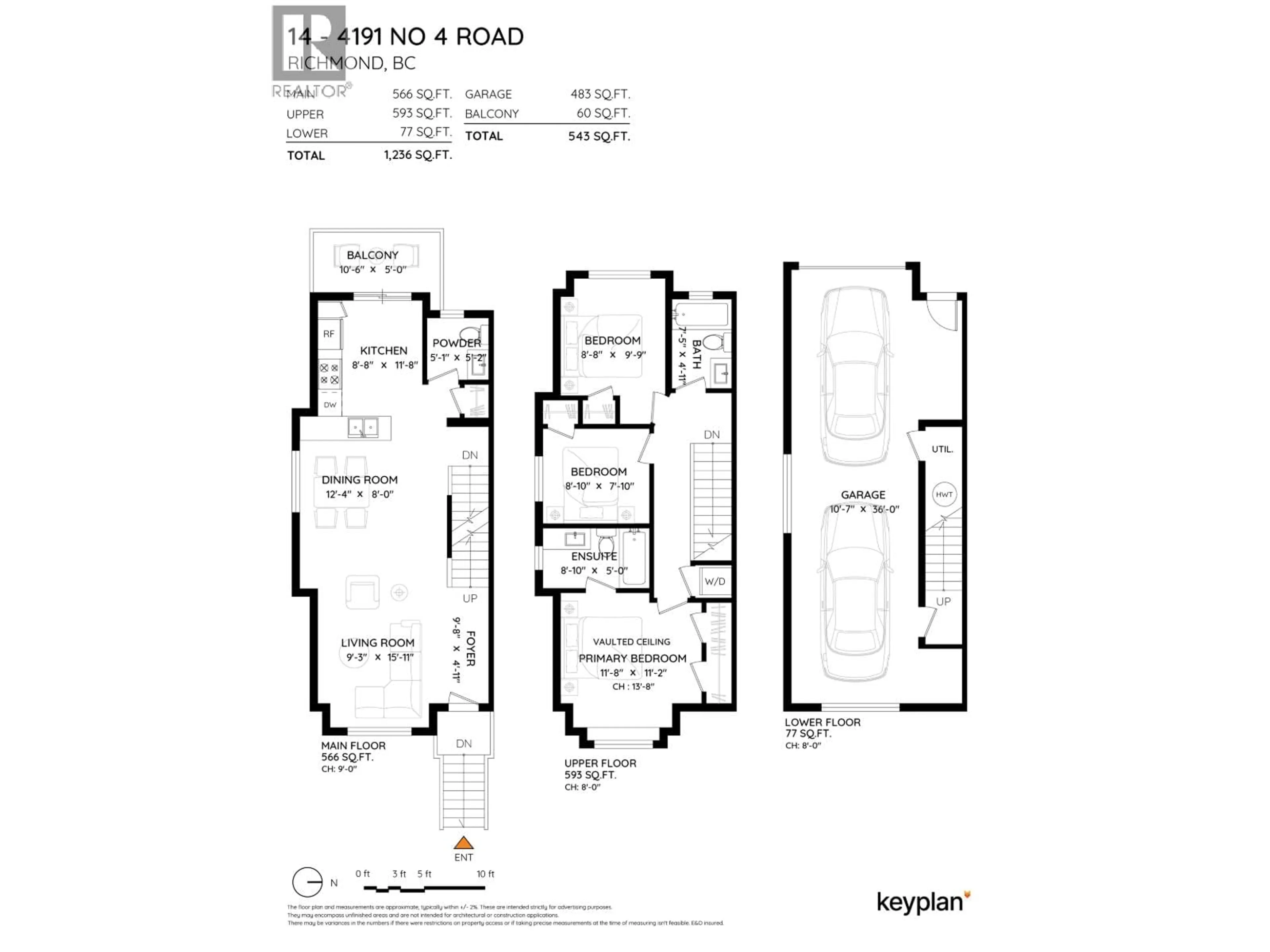 Floor plan for 14 - 4191 NO. 4 ROAD, Richmond British Columbia V6X2M2