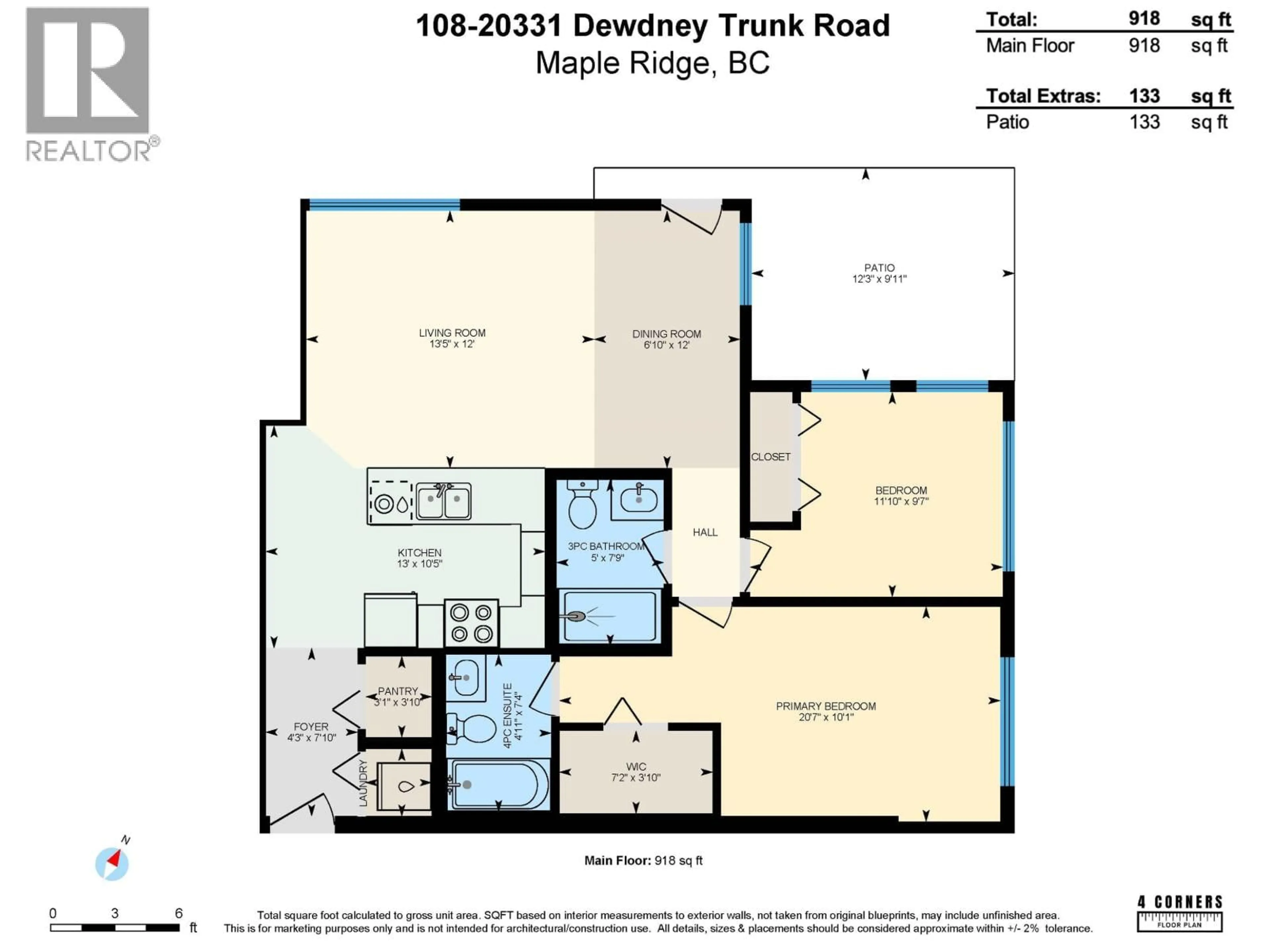 Floor plan for 108 - 20331 DEWDNEY TRUNK ROAD, Maple Ridge British Columbia V2X3C9
