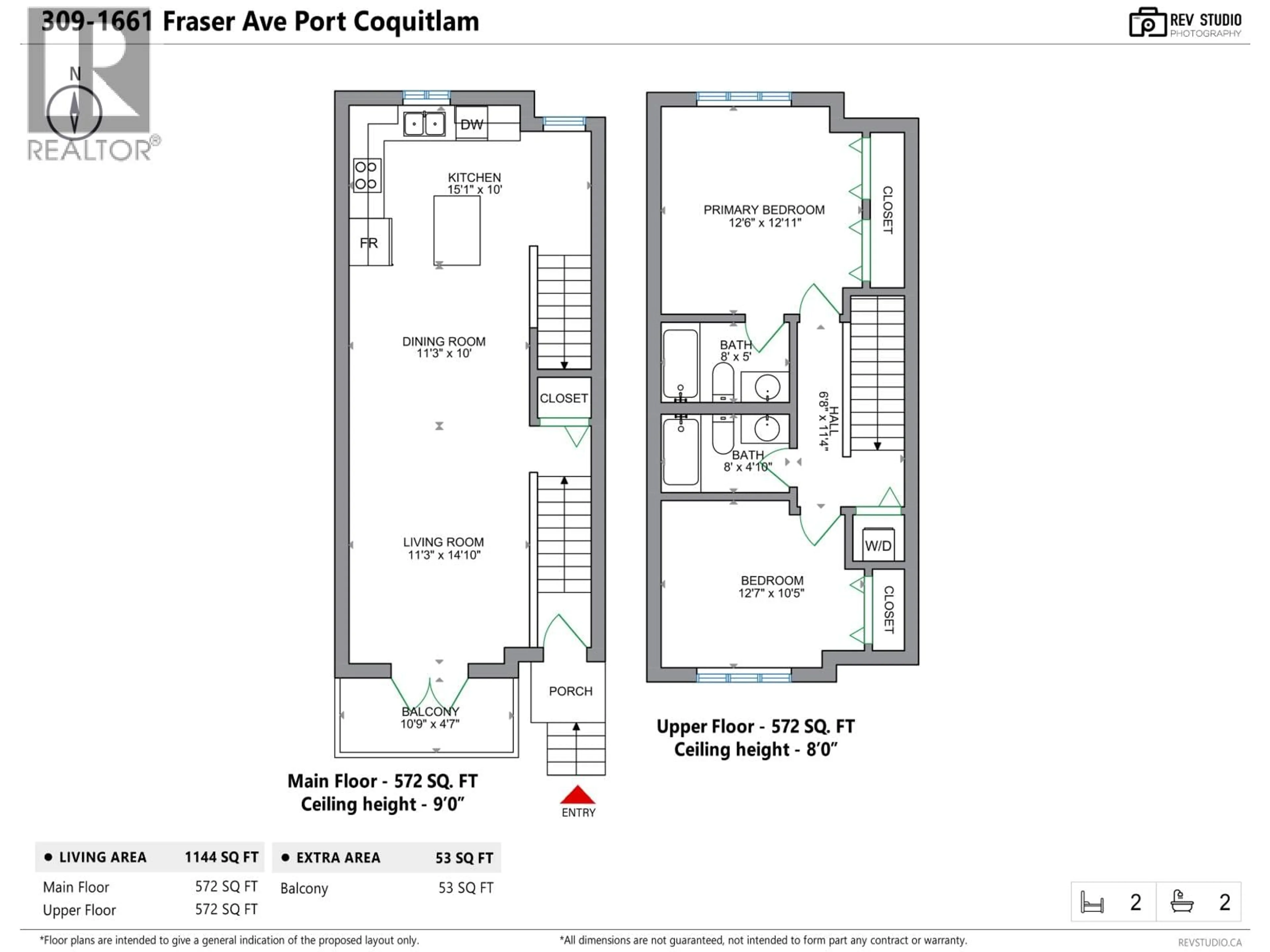 Floor plan for 309 - 1661 FRASER AVENUE, Port Coquitlam British Columbia V3B0B6