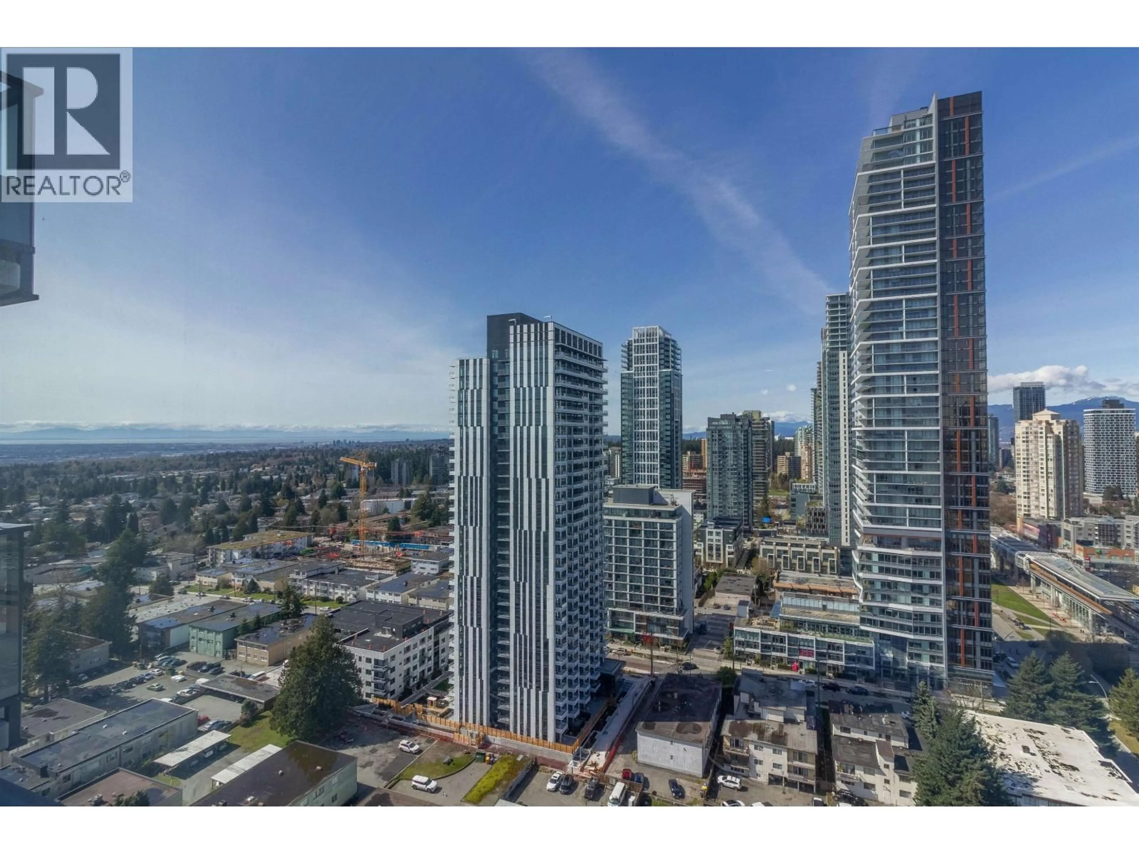 A pic from outside/outdoor area/front of a property/back of a property/a pic from drone, city buildings view from balcony for 3007 - 6658 DOW AVENUE, Burnaby British Columbia V5H0C7