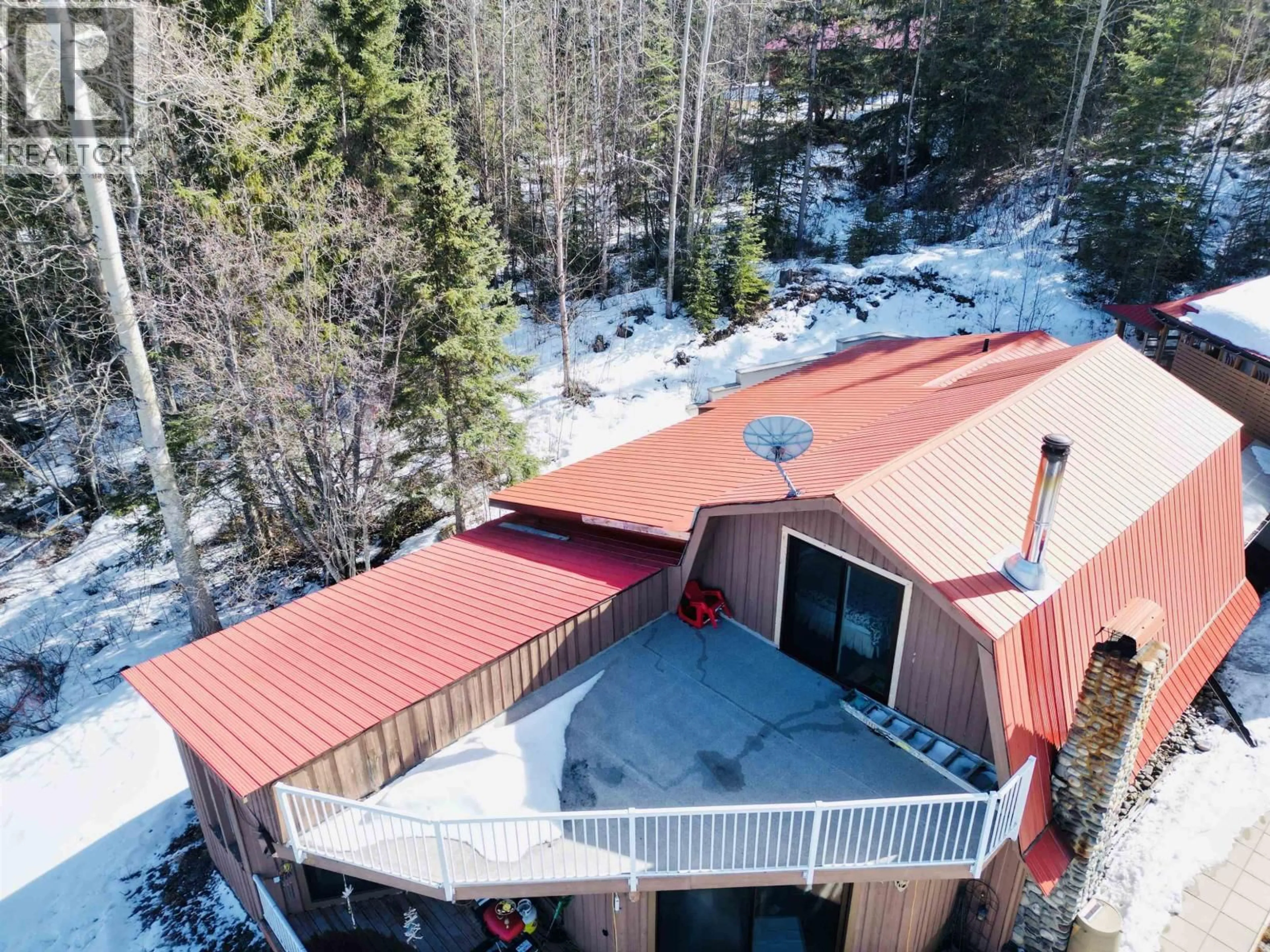 A pic from outside/outdoor area/front of a property/back of a property/a pic from drone, forest/trees view for 1725 INDIAN BAY ROAD, Burns Lake British Columbia V0J2P0