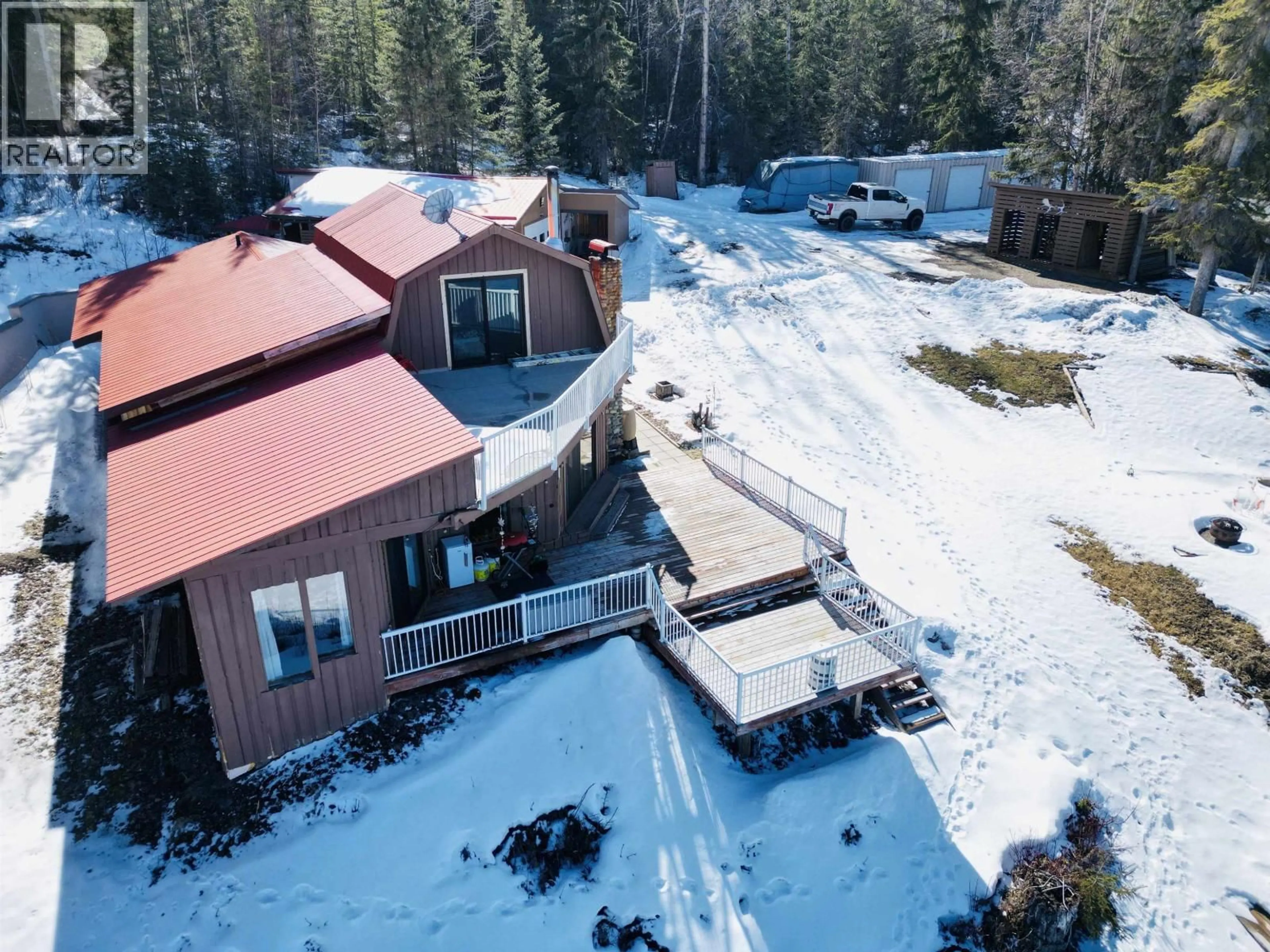 A pic from outside/outdoor area/front of a property/back of a property/a pic from drone, unknown for 1725 INDIAN BAY ROAD, Burns Lake British Columbia V0J2P0
