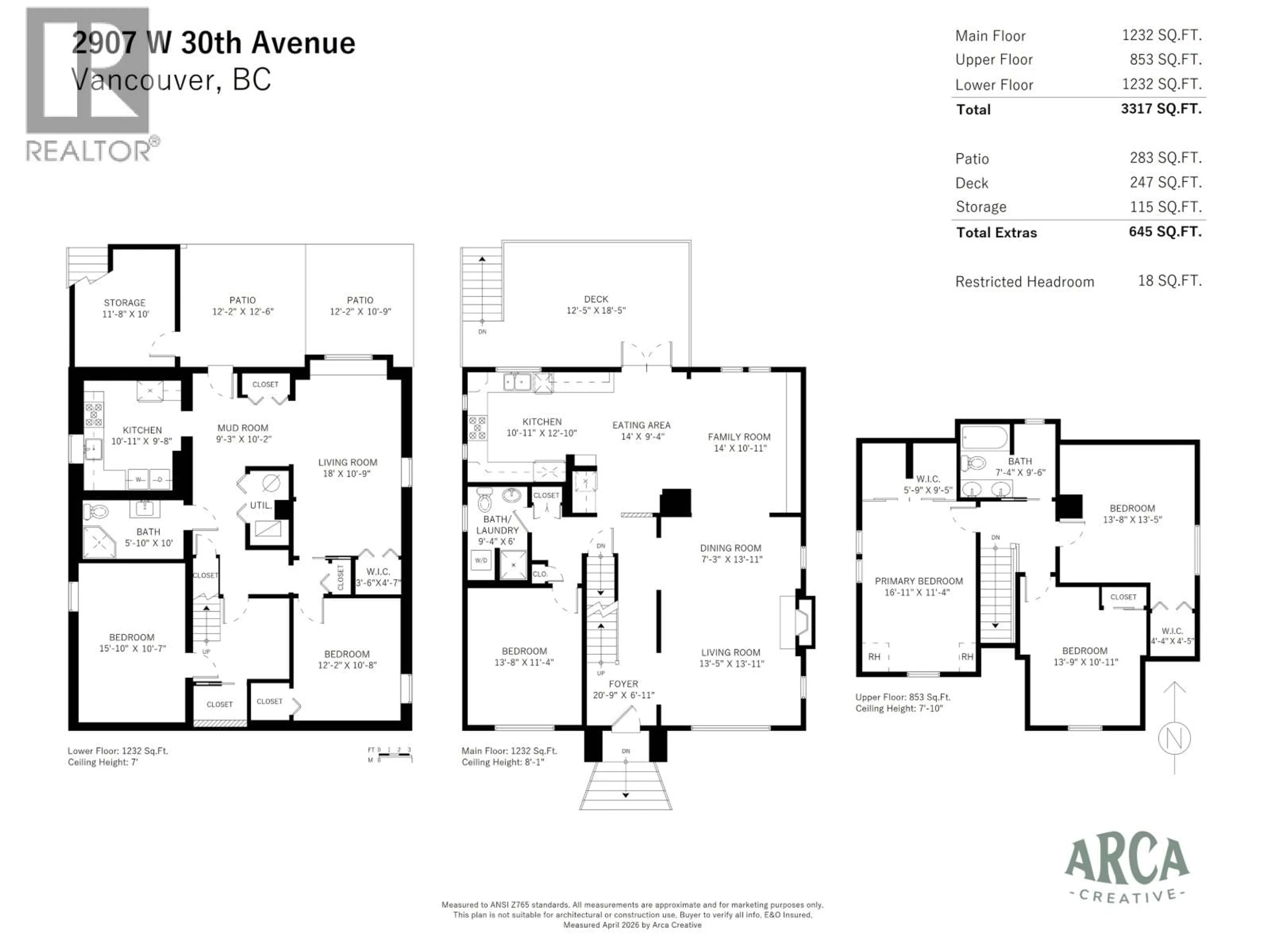 Floor plan for 2907 30TH AVENUE, Vancouver British Columbia V6L1Z3