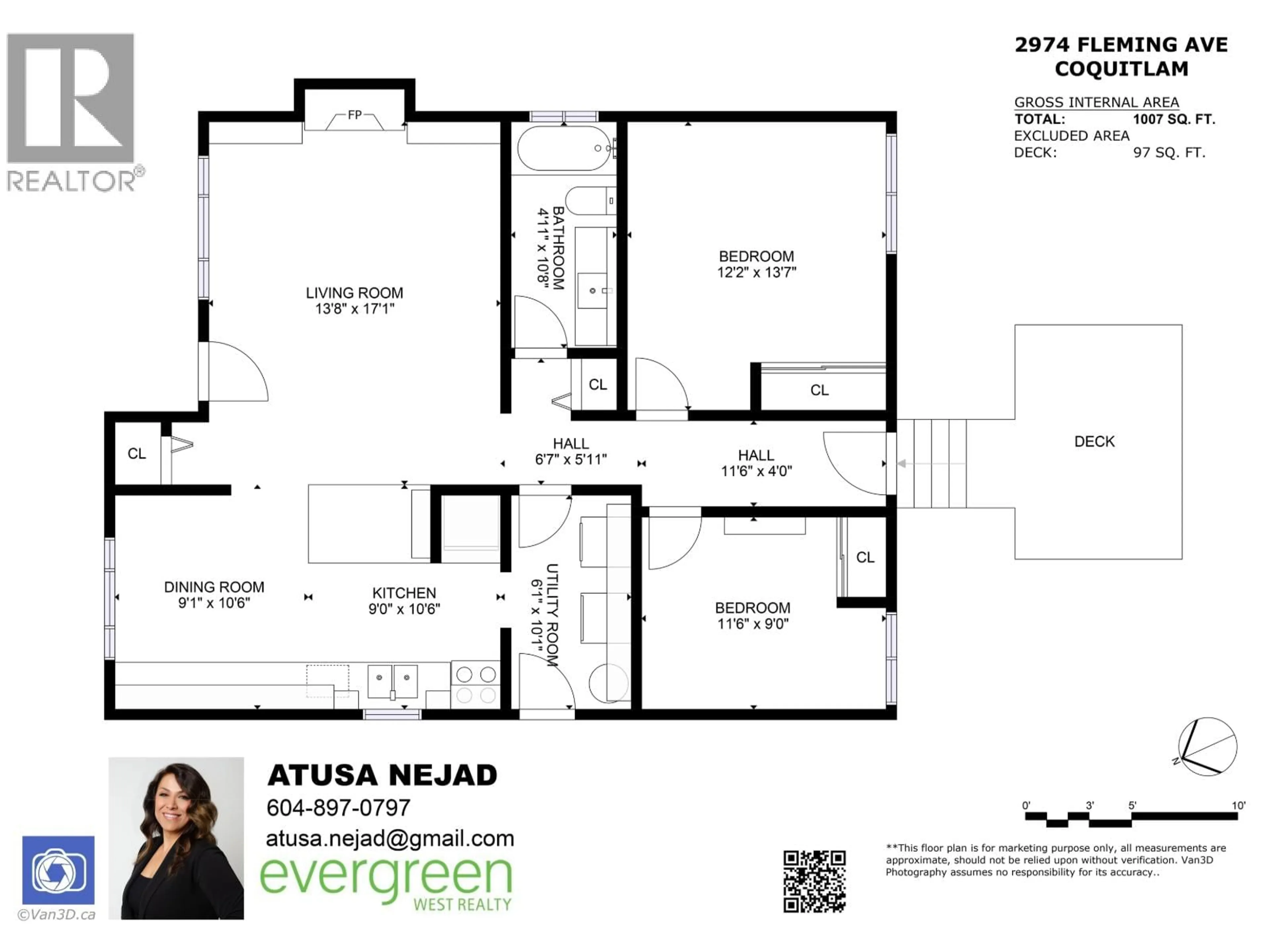 Floor plan for 2974 FLEMING AVENUE, Coquitlam British Columbia V3C4S3