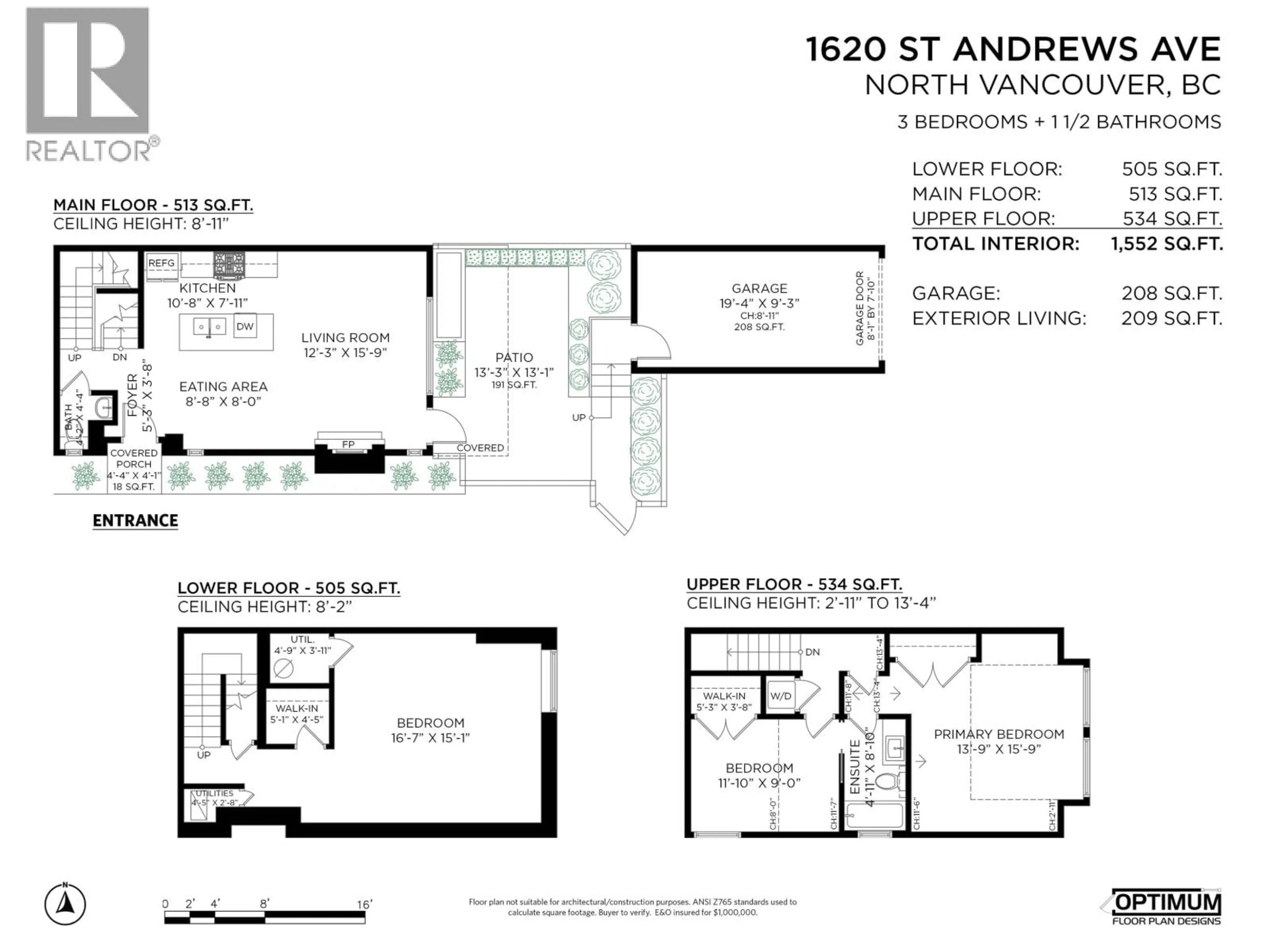 Floor plan for 1620 ST. ANDREWS AVENUE, North Vancouver British Columbia V7L3L6