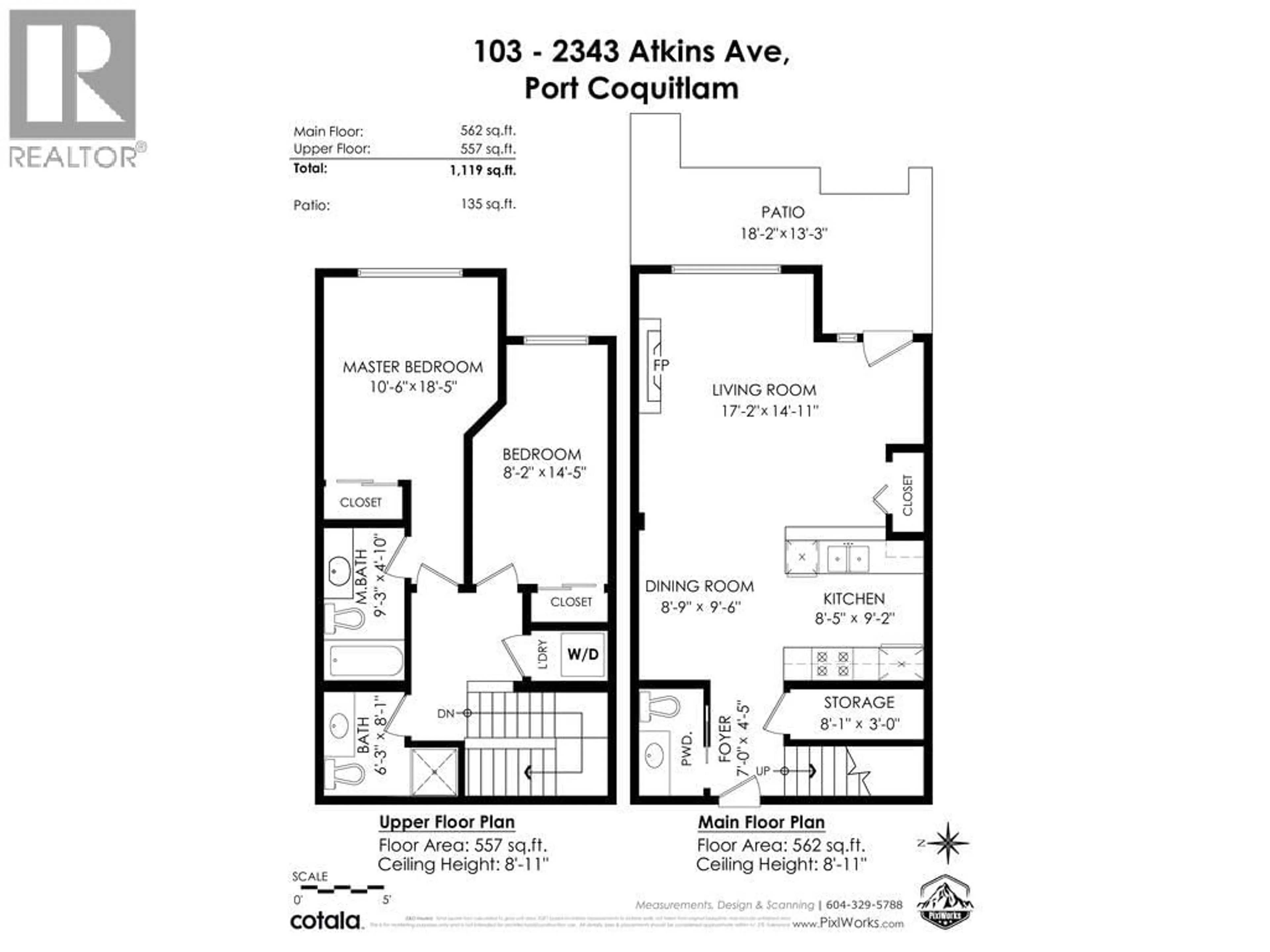 Floor plan for 103 - 2343 ATKINS AVENUE, Port Coquitlam British Columbia V3C1Y7