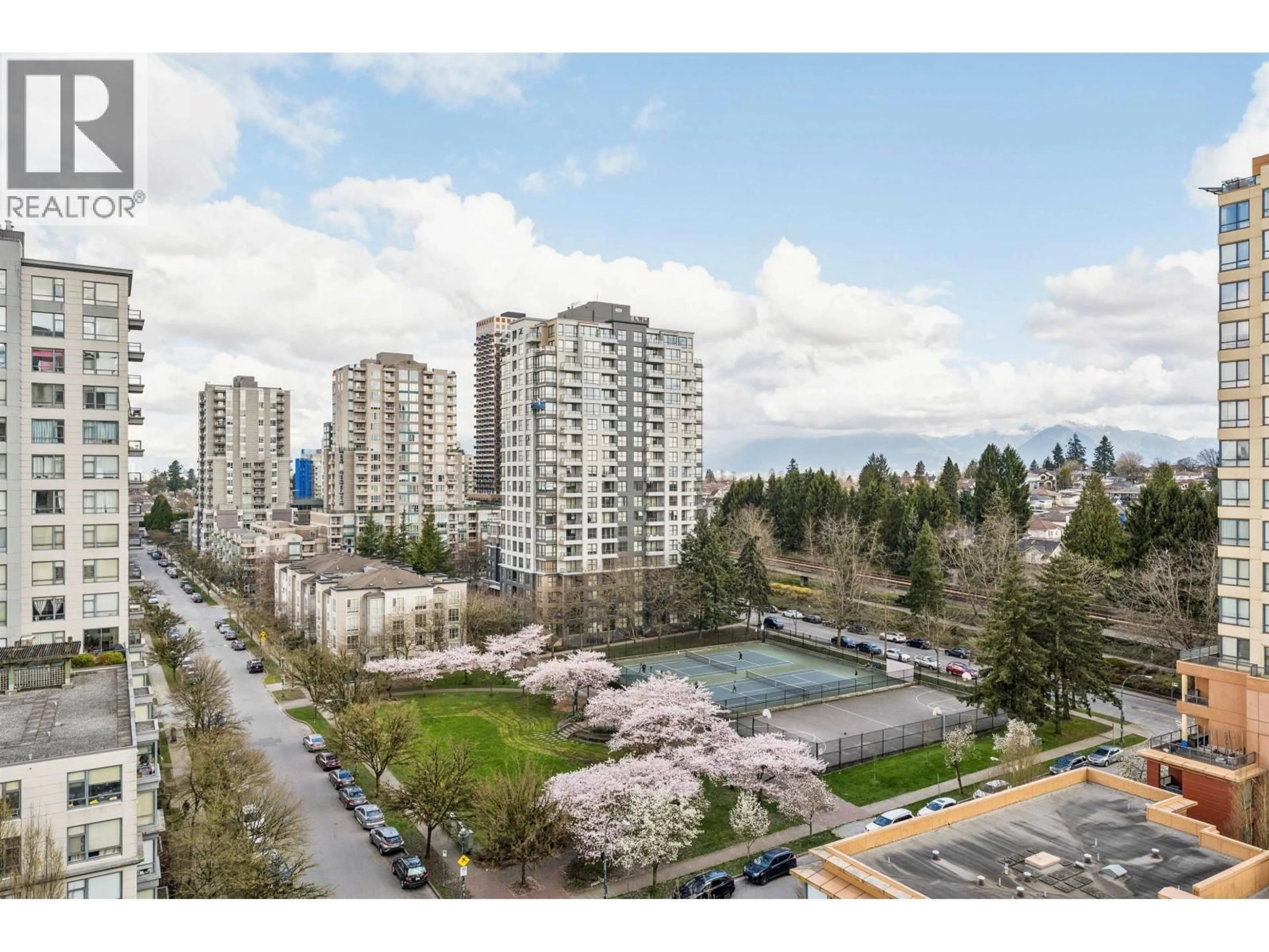 A pic from outside/outdoor area/front of a property/back of a property/a pic from drone, city buildings view from balcony for 1209 - 3588 CROWLEY DRIVE, Vancouver British Columbia V5R6H3