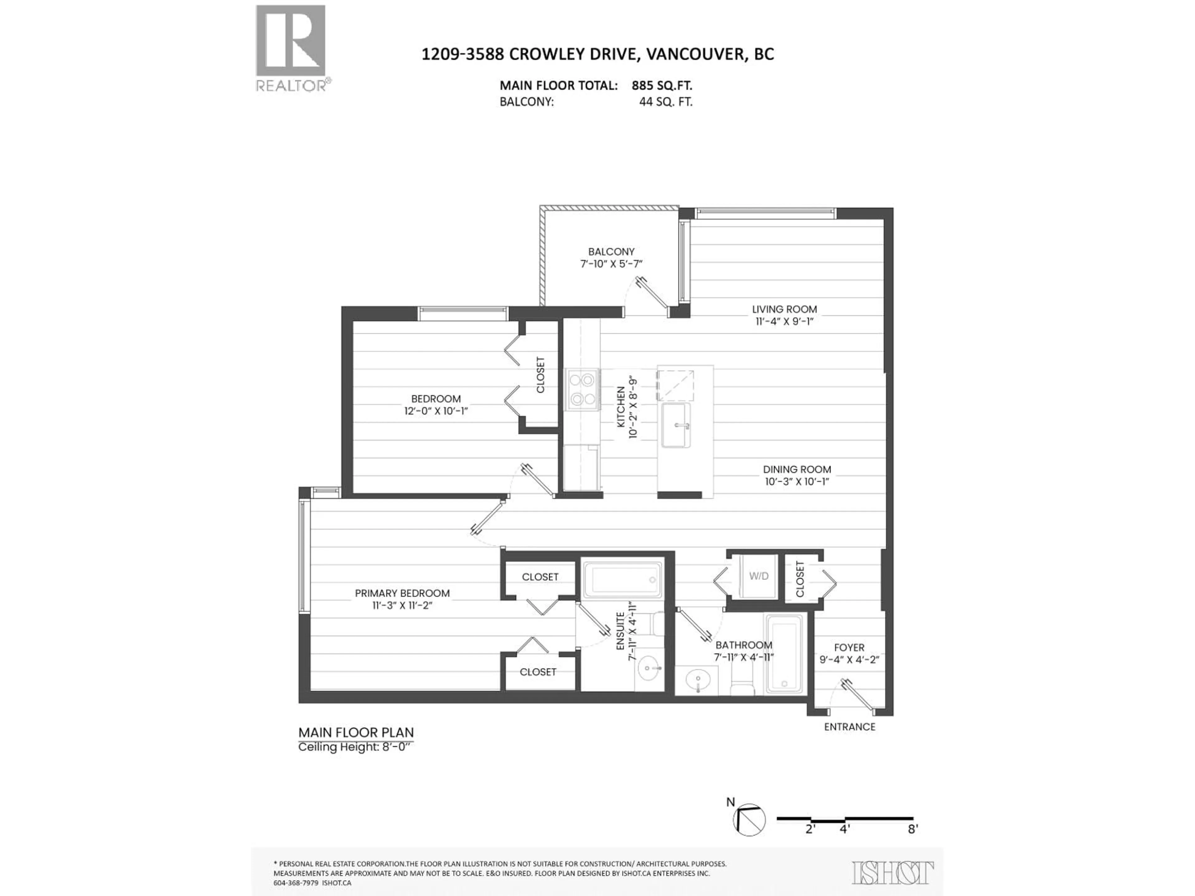 Floor plan for 1209 - 3588 CROWLEY DRIVE, Vancouver British Columbia V5R6H3