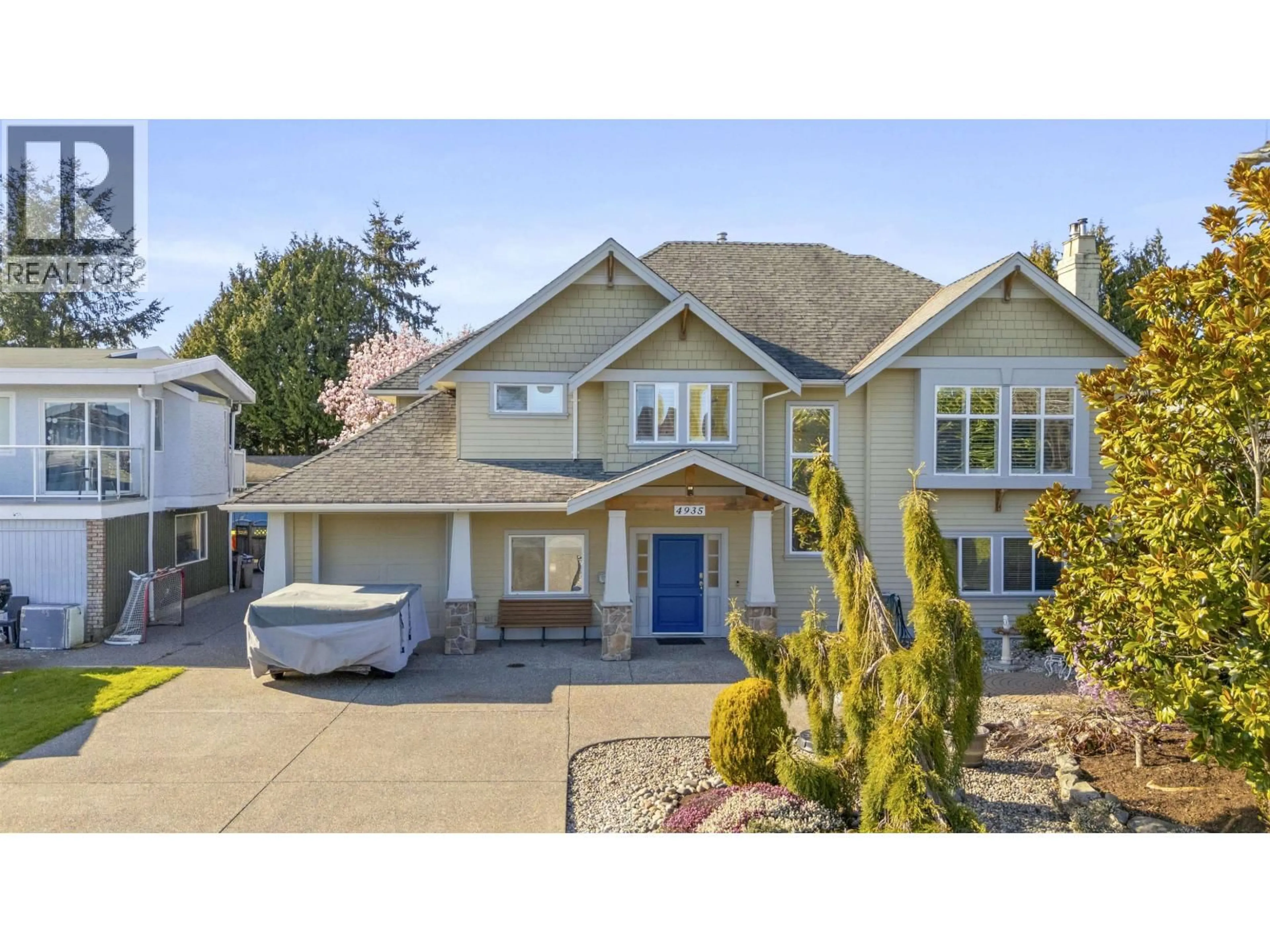 Home with vinyl exterior material, street for 4935 FENTON DRIVE, Delta British Columbia V4K2H5