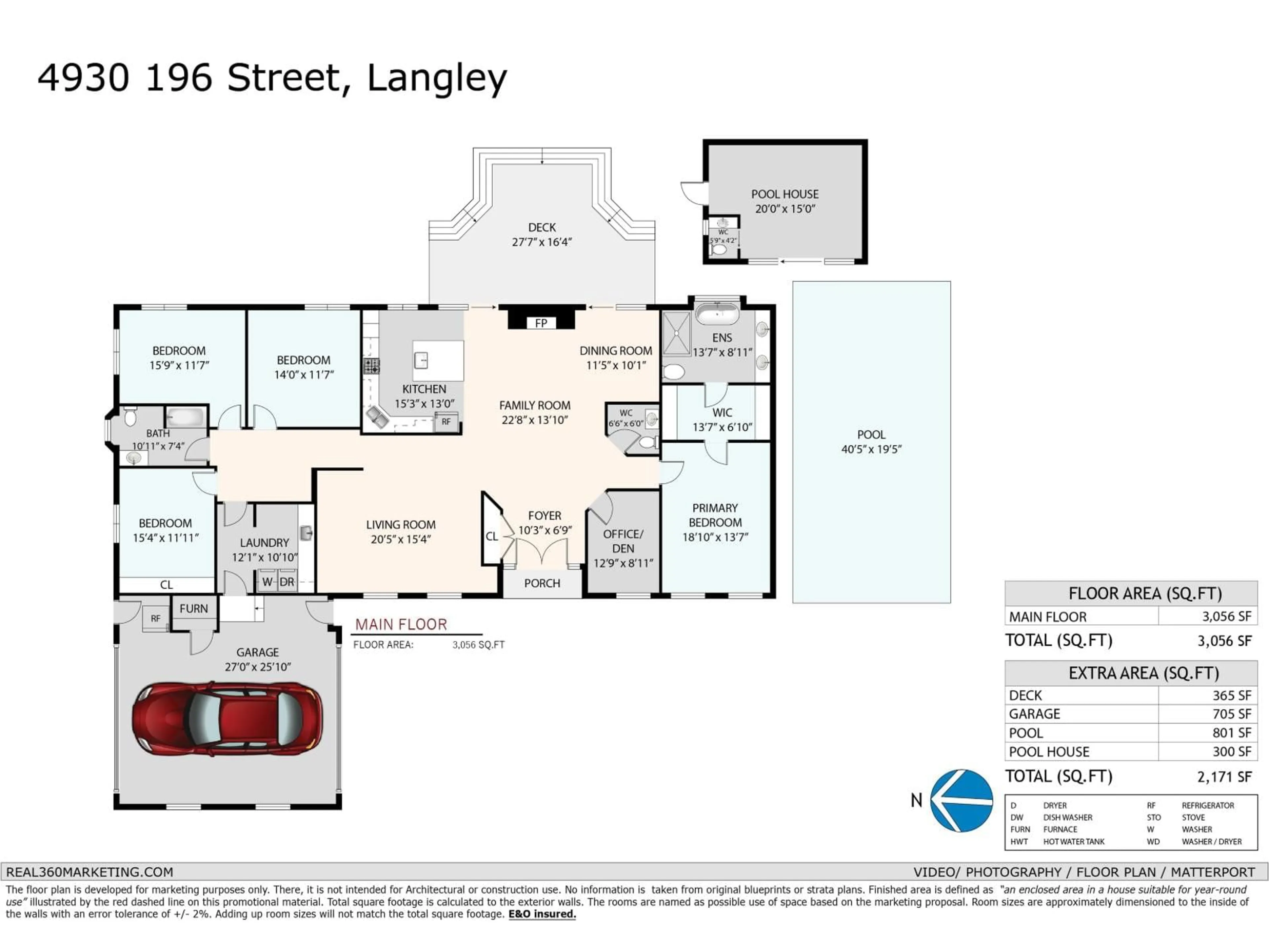 Floor plan for 4930 196 STREET, Langley British Columbia V3A1A3