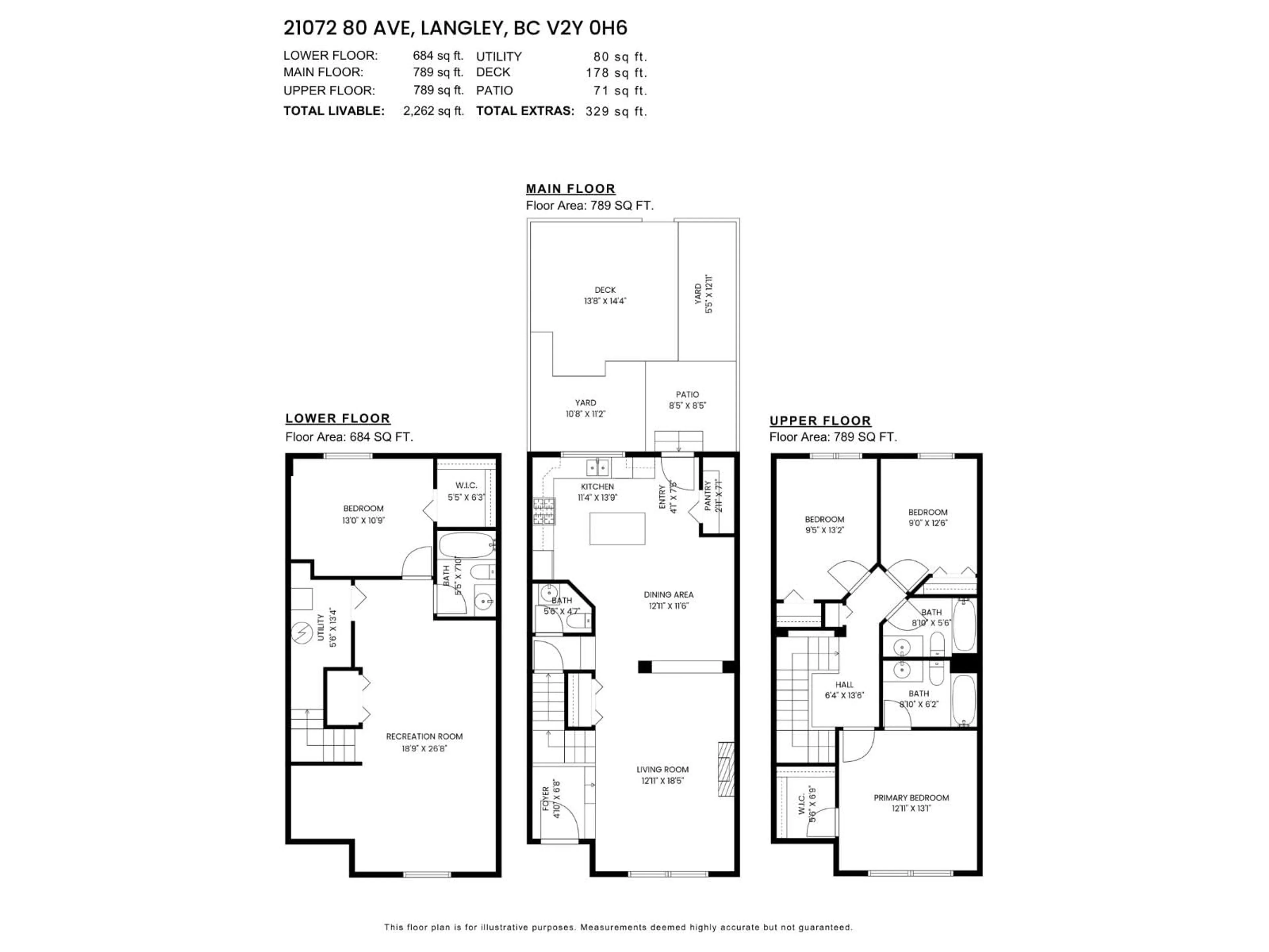 Floor plan for 21072 80 AVENUE, Langley British Columbia V2Y0H6