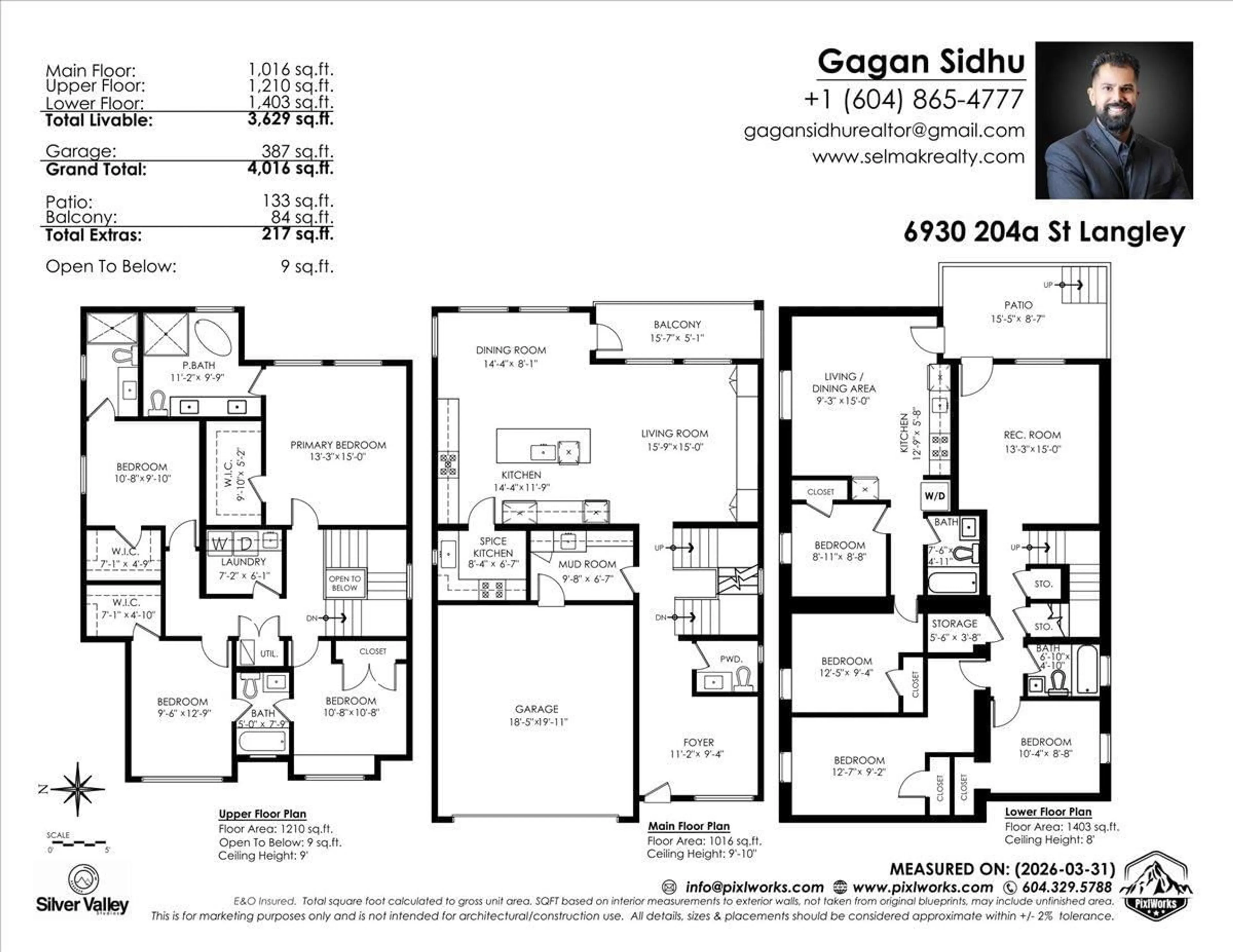 Floor plan for 6930 204A AVENUE, Langley British Columbia V2Y4A4