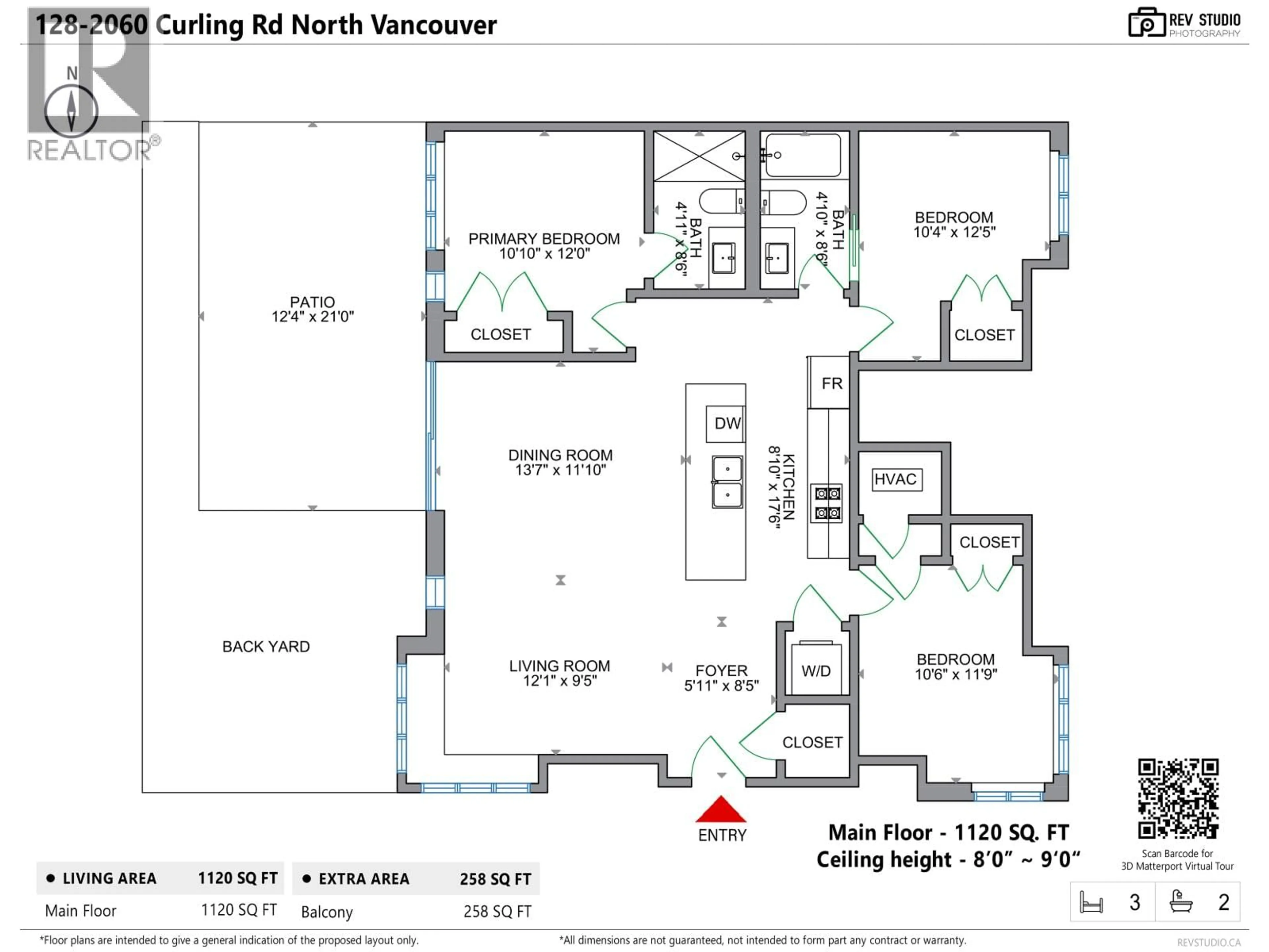 Floor plan for 128 - 2060 CURLING ROAD, North Vancouver British Columbia V7P0E1