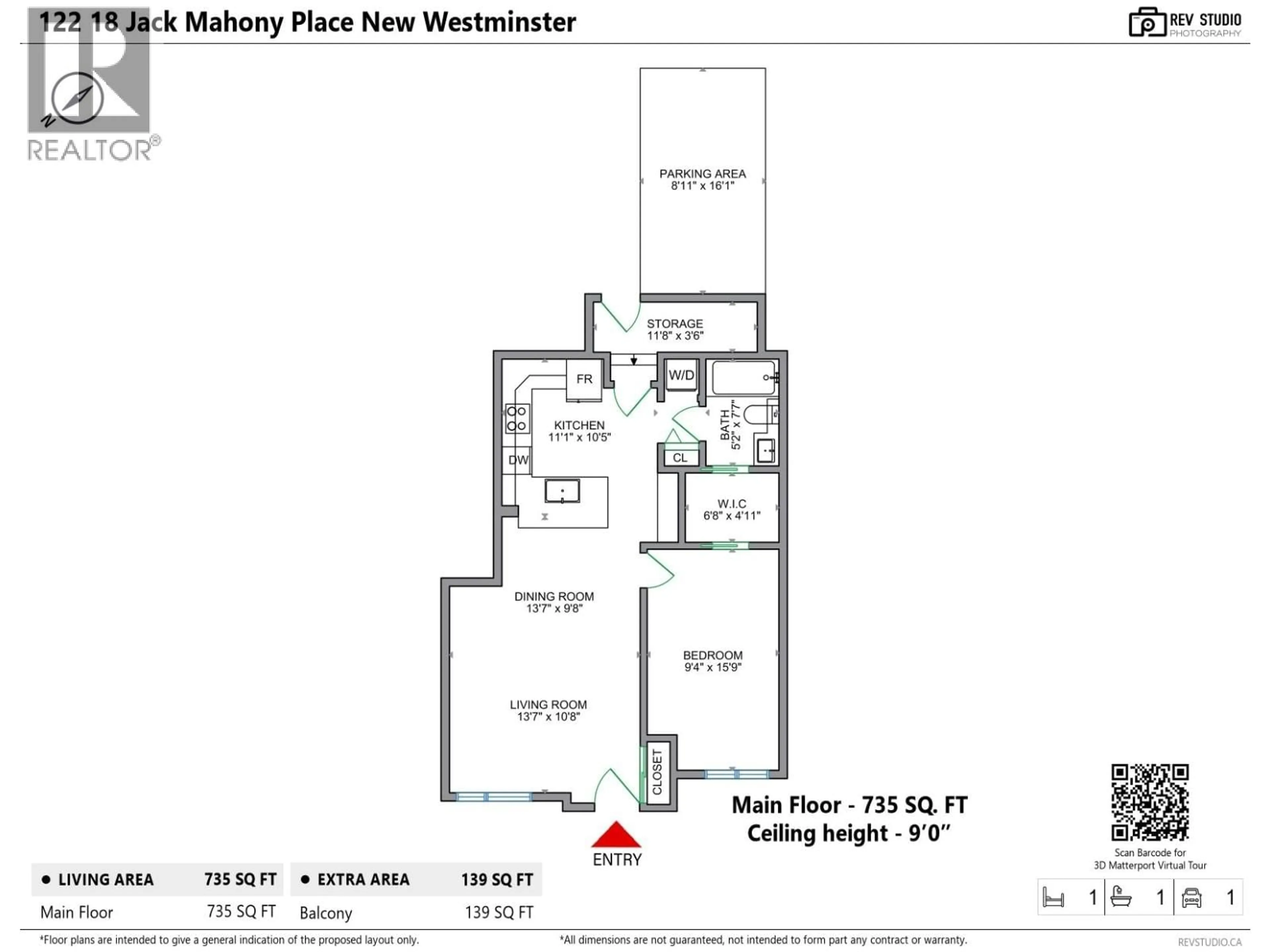 Floor plan for 122 - 18 JACK MAHONY PLACE, New Westminster British Columbia V3L5V8