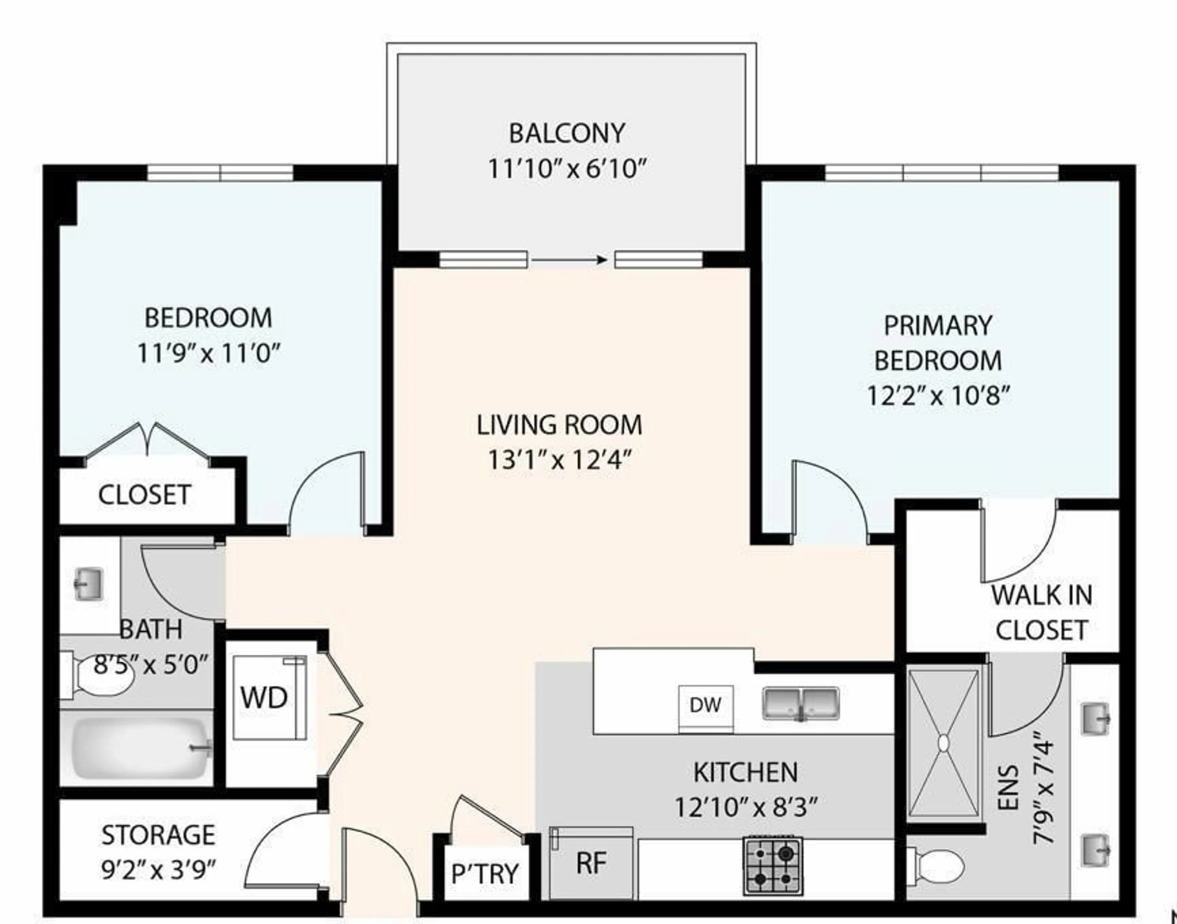 Floor plan for 405 - 6285 KING GEORGE BOULEVARD, Surrey British Columbia V3X0L3