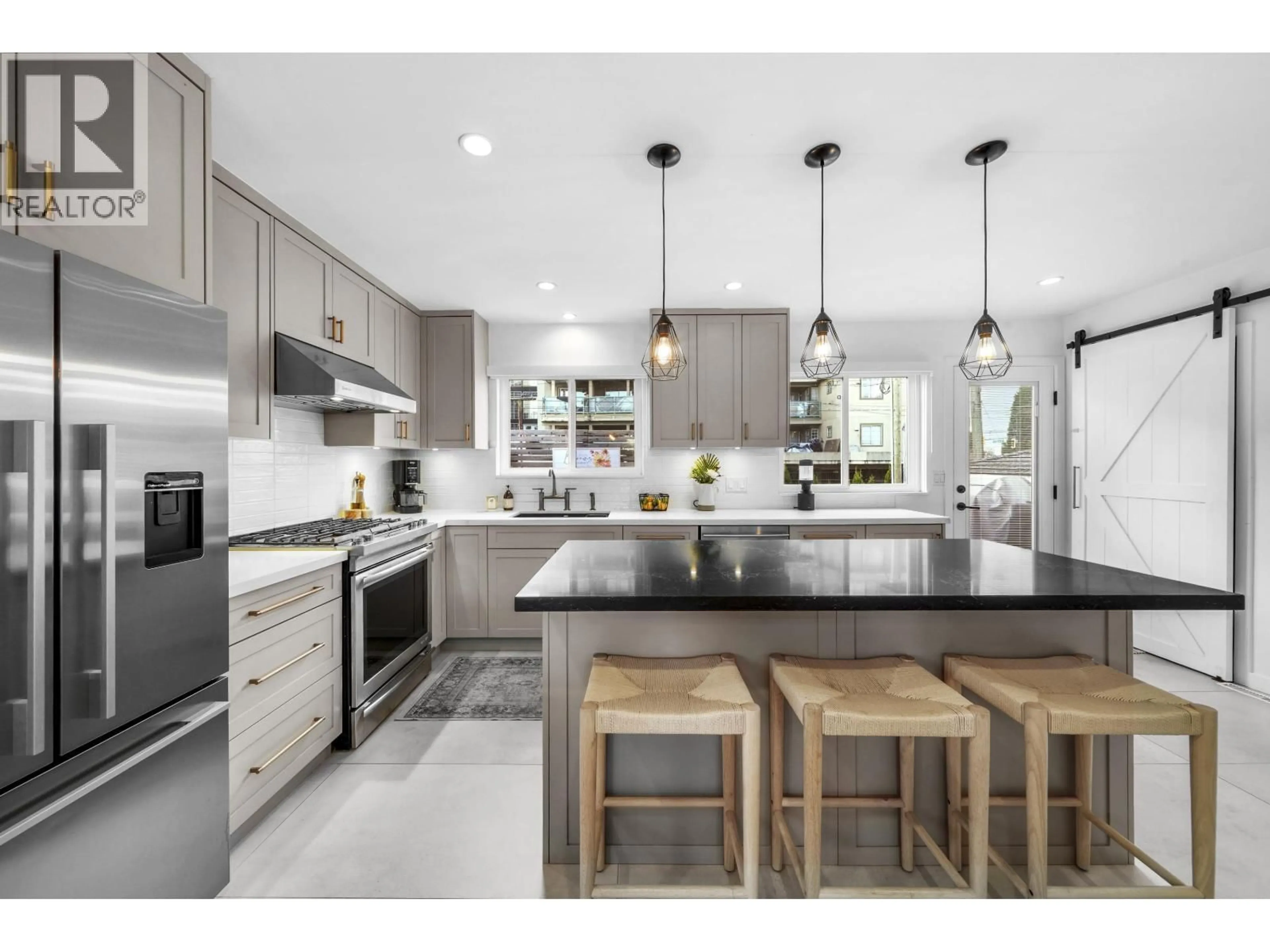 Contemporary kitchen, ceramic/tile floor for 4921 CHESTER STREET, Vancouver British Columbia V5W3A7