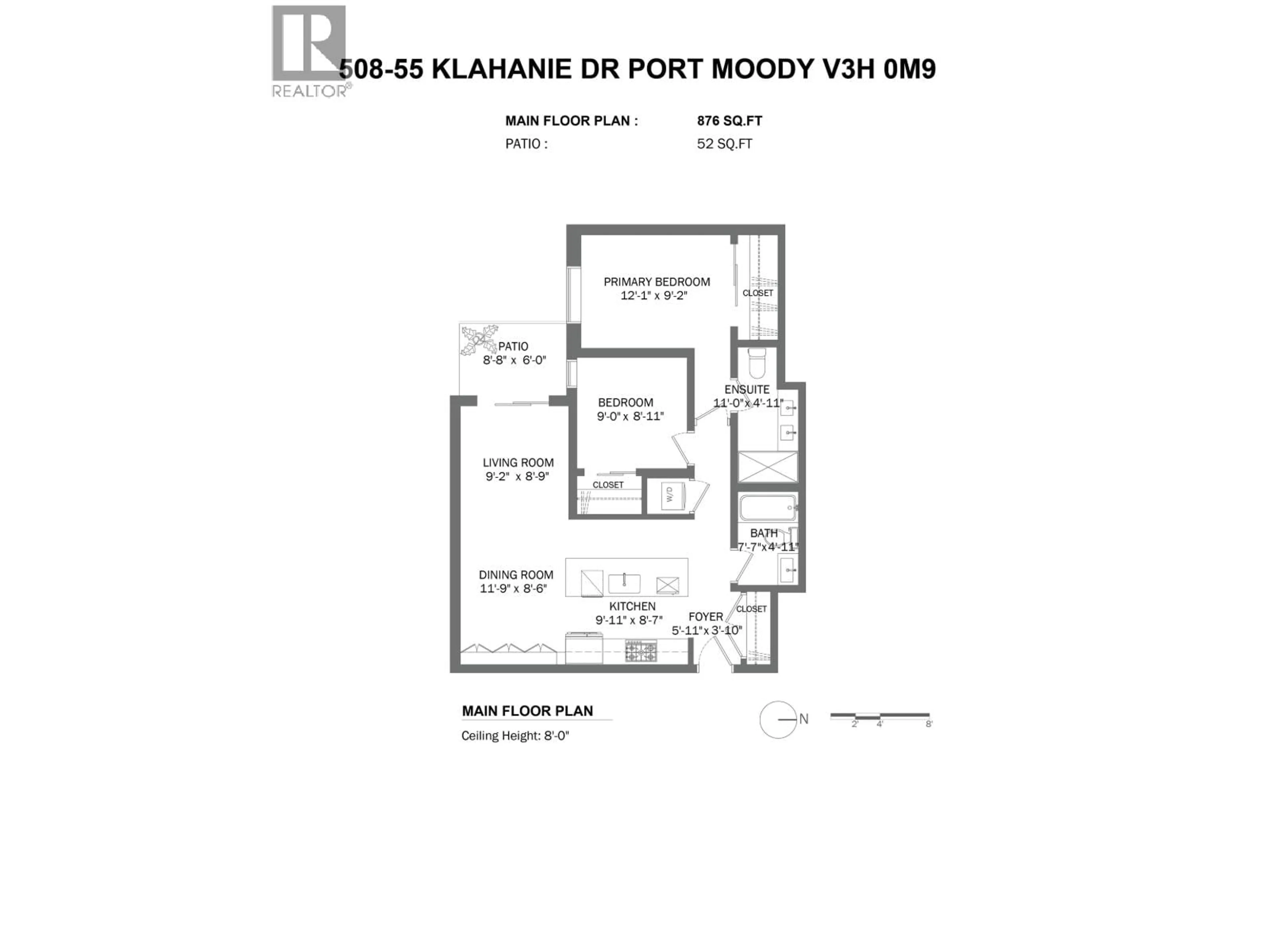 Floor plan for 508 - 55 KLAHANIE DRIVE, Port Moody British Columbia V3H0M9
