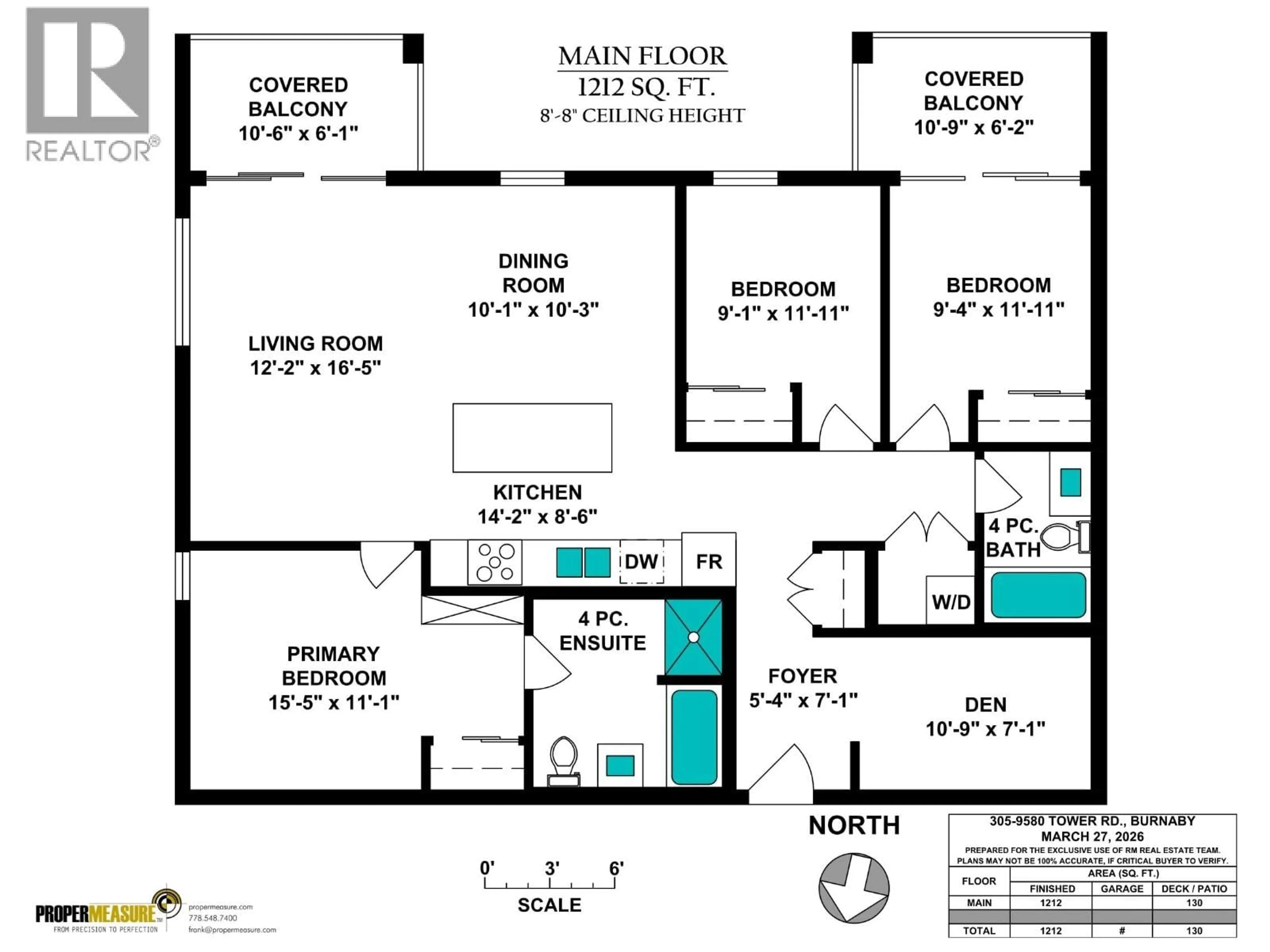 Floor plan for 305 - 9580 TOWER ROAD, Burnaby British Columbia V5A0G5