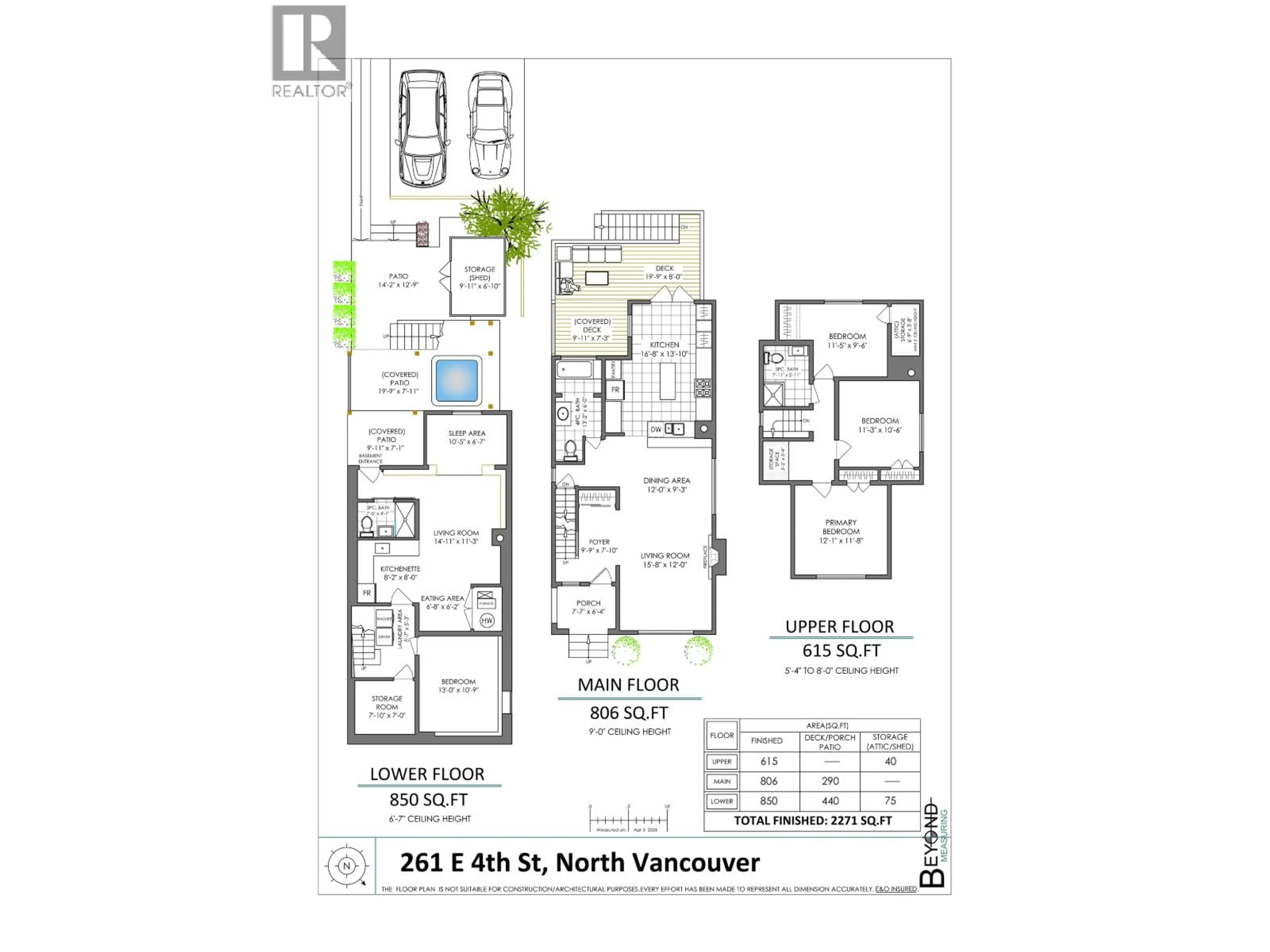 Floor plan for 261 4TH STREET, North Vancouver British Columbia V7L1J1