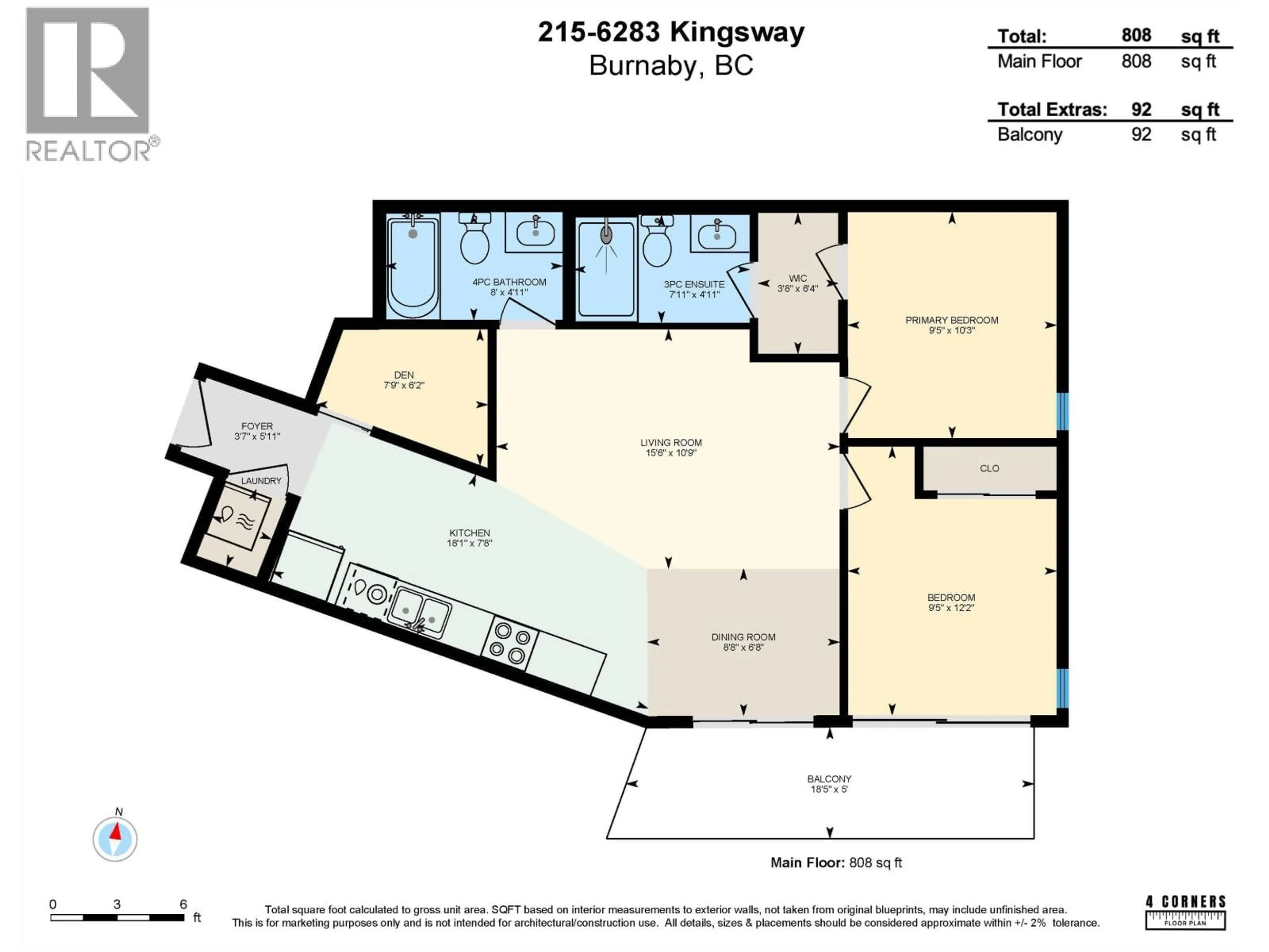 Floor plan for 215 - 6283 KINGSWAY AVENUE, Burnaby British Columbia V5J0H3