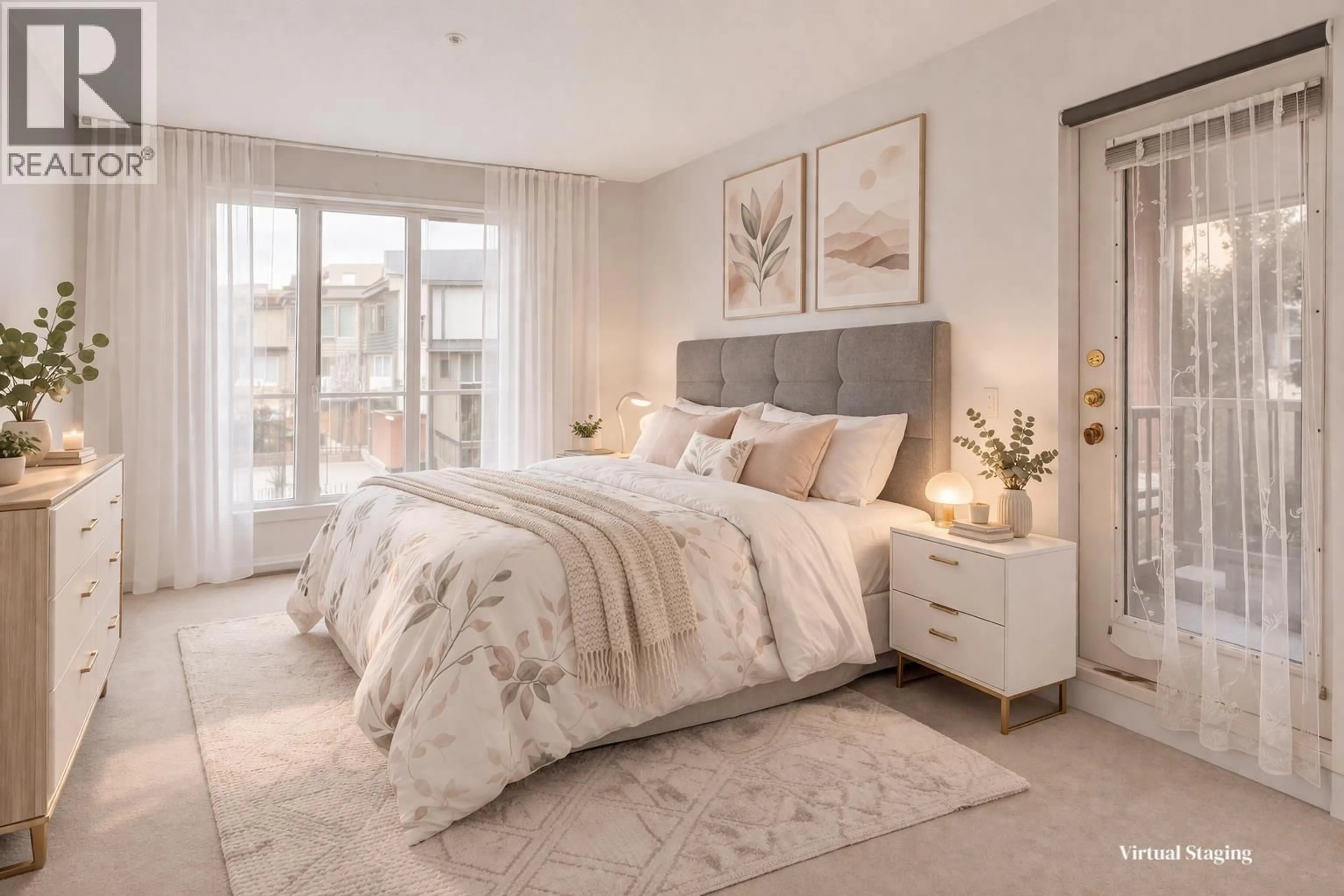 Bedroom with bed, carpet floor for 133 - 8300 GENERAL CURRIE ROAD, Richmond British Columbia V6Y3X1