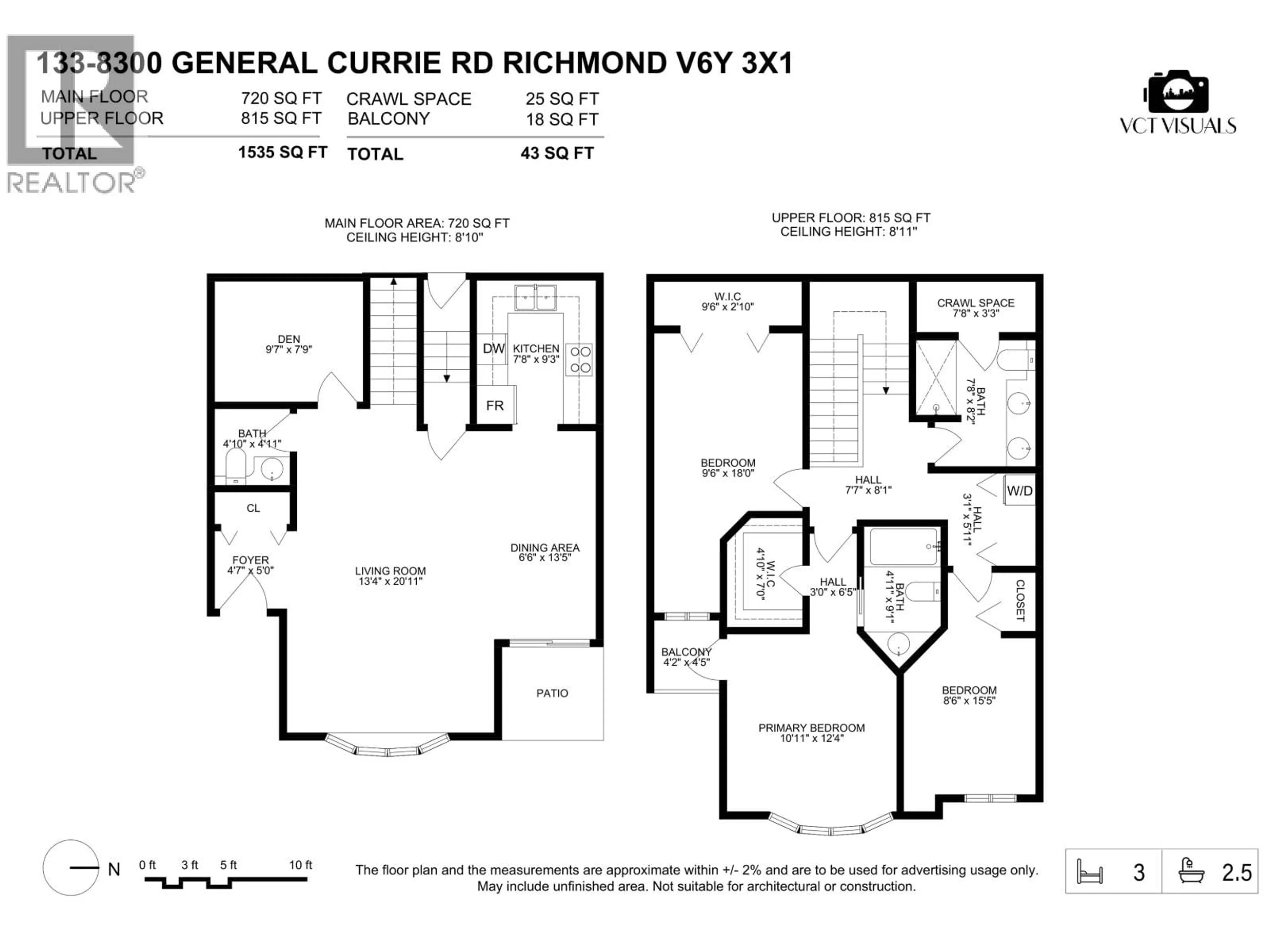 Floor plan for 133 - 8300 GENERAL CURRIE ROAD, Richmond British Columbia V6Y3X1
