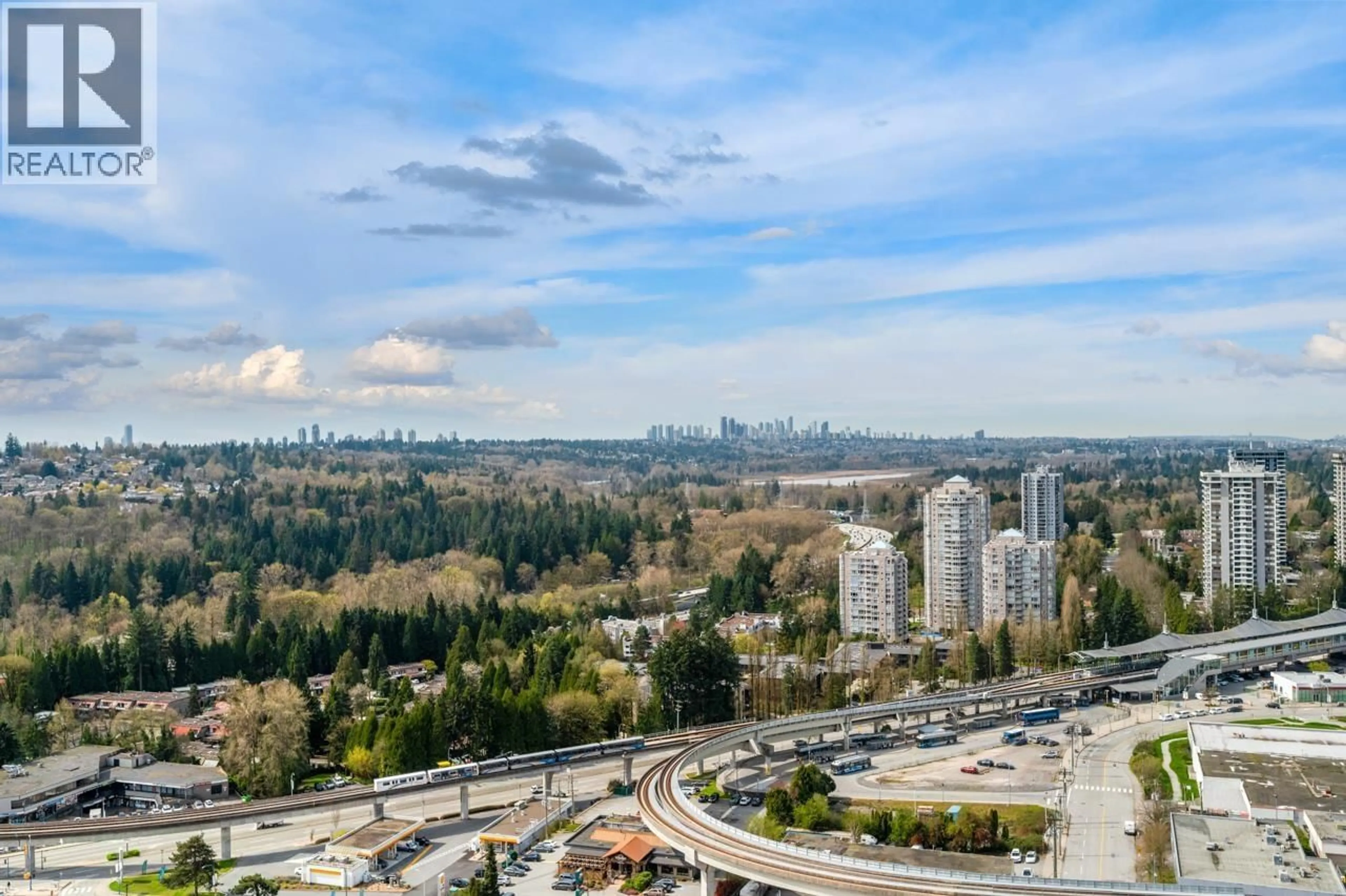 A pic from outside/outdoor area/front of a property/back of a property/a pic from drone, city buildings view from balcony for 2408 - 450 WESTVIEW STREET, Coquitlam British Columbia V3K6C3