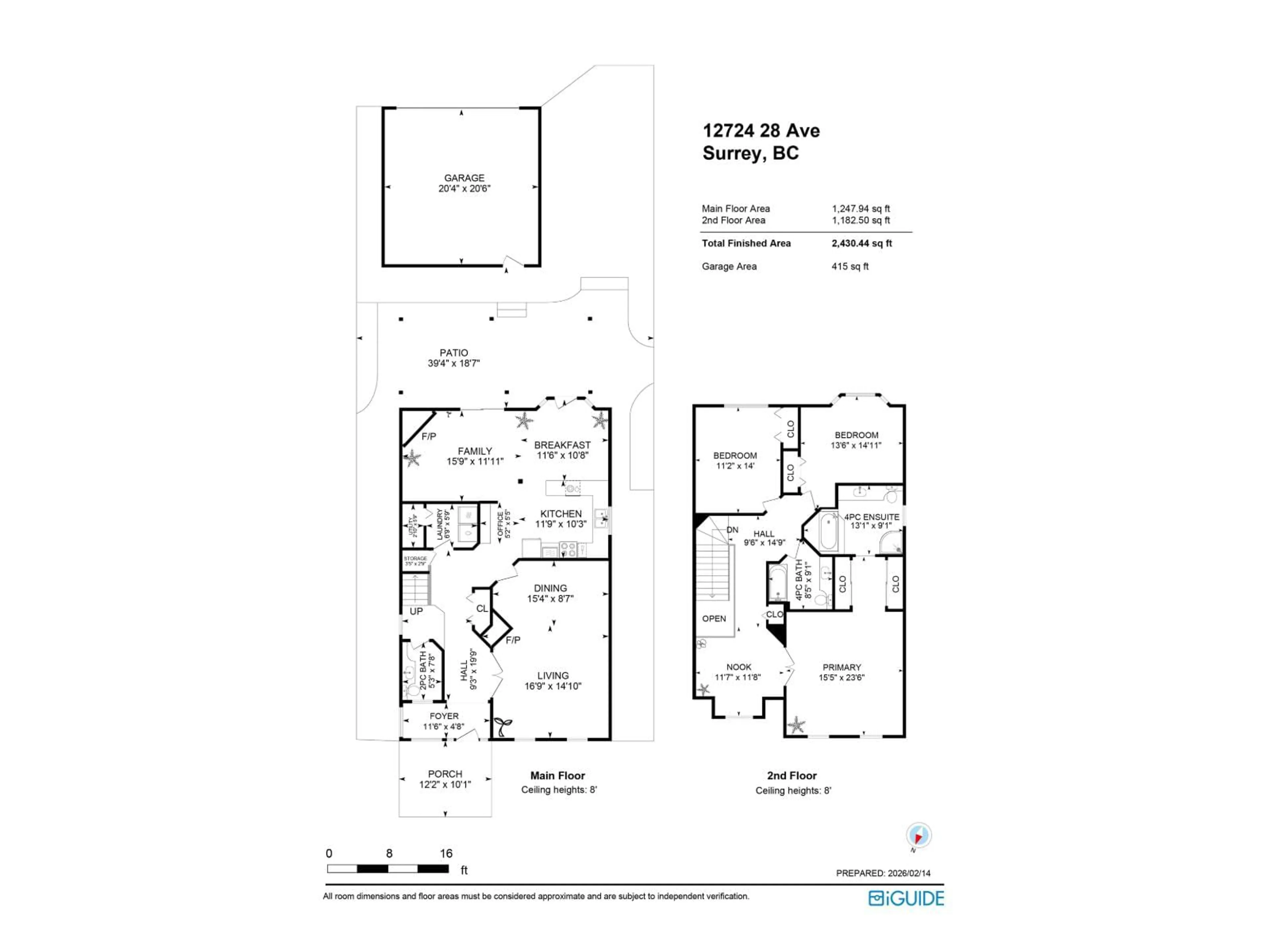 Floor plan for 12724 28 AVENUE, Surrey British Columbia V4A2P4