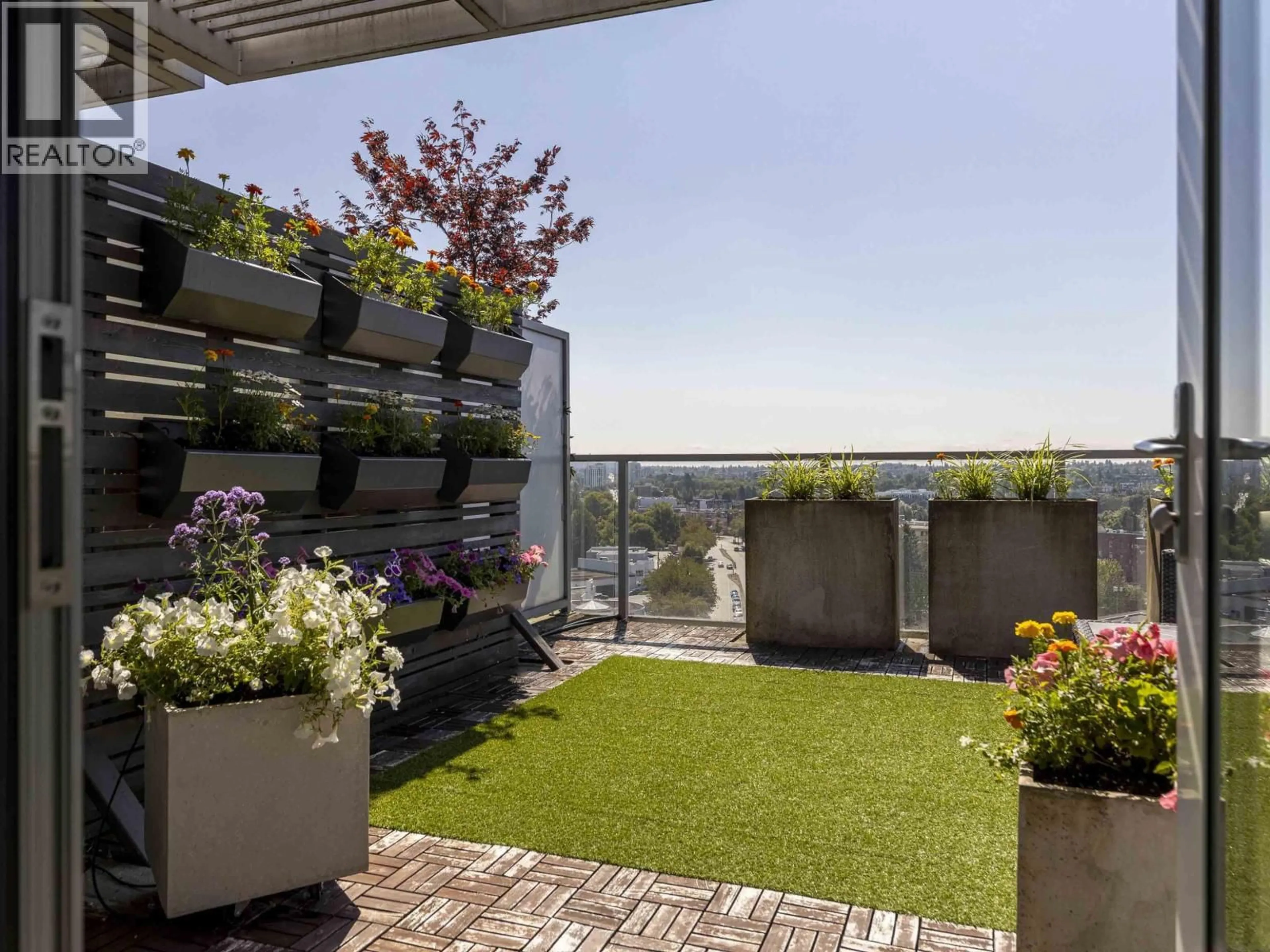 Patio, city buildings view from balcony for 1206 - 2770 SOPHIA STREET, Vancouver British Columbia V5T0A4