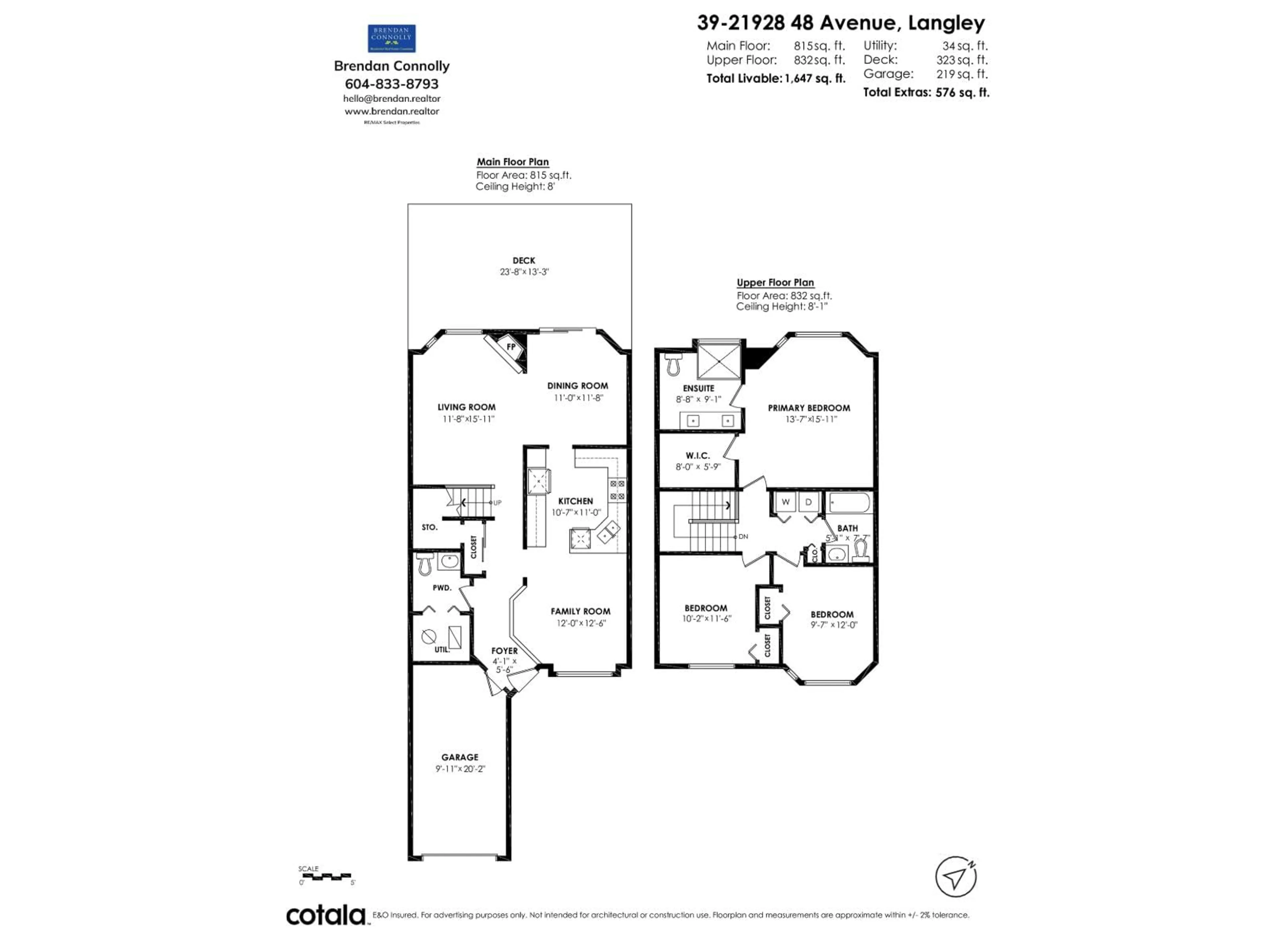 Floor plan for 39 - 21928 48 AVENUE, Langley British Columbia V3A8H1