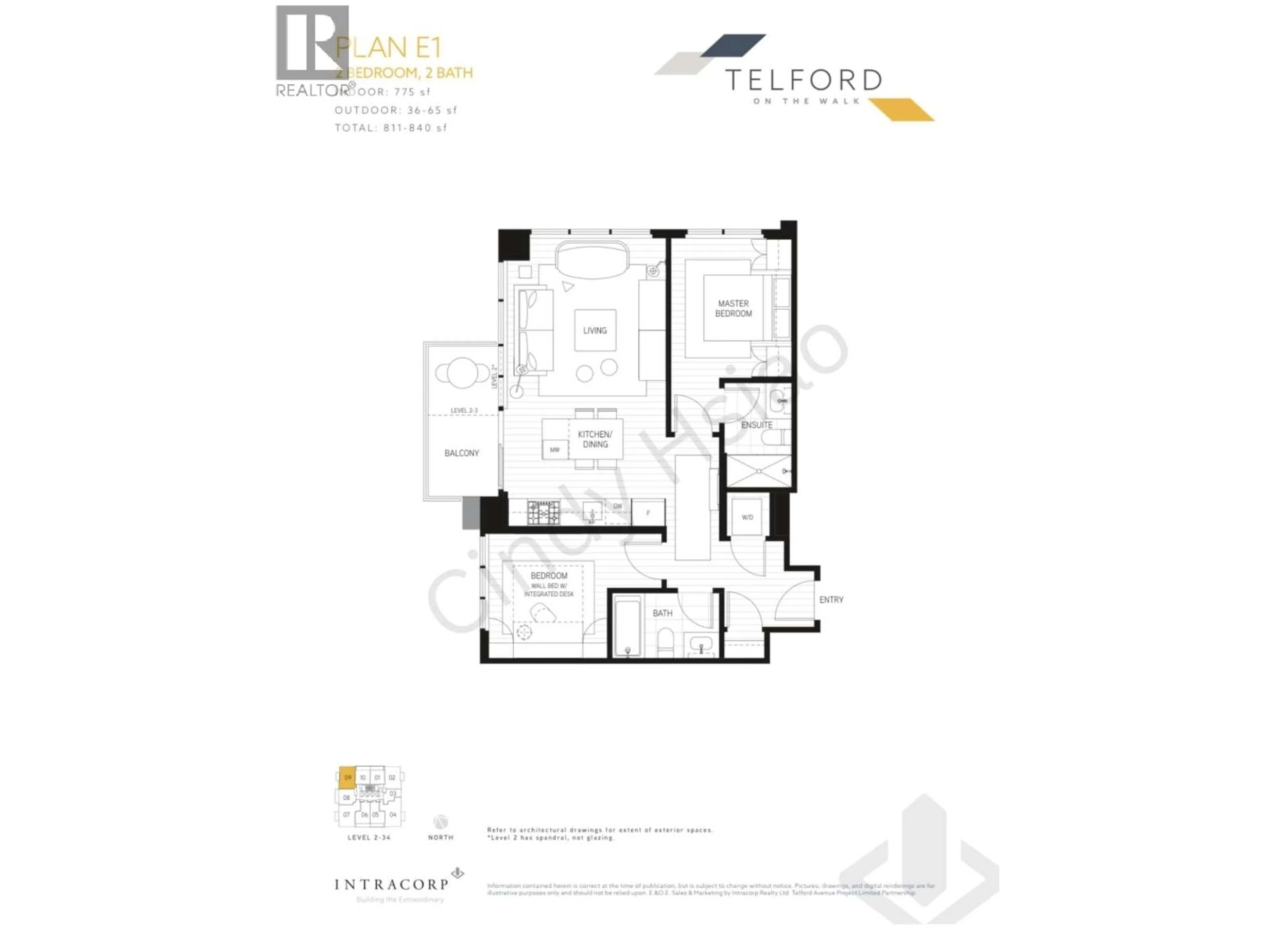 Floor plan for 809 - 6537 TELFORD AVENUE, Burnaby British Columbia V5H0K9