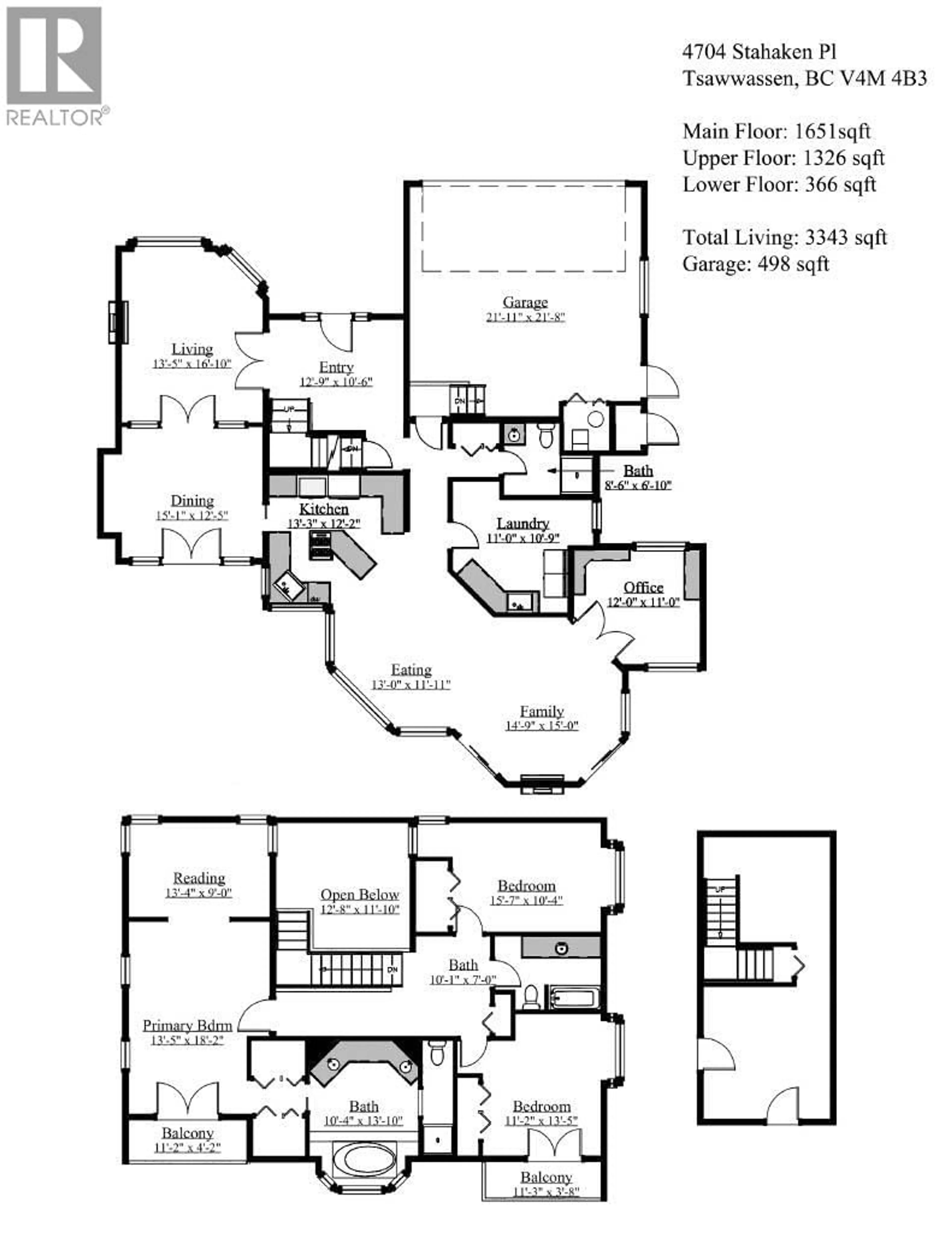 Floor plan for 4704 STAHAKEN PLACE, Tsawwassen British Columbia V4M4B3