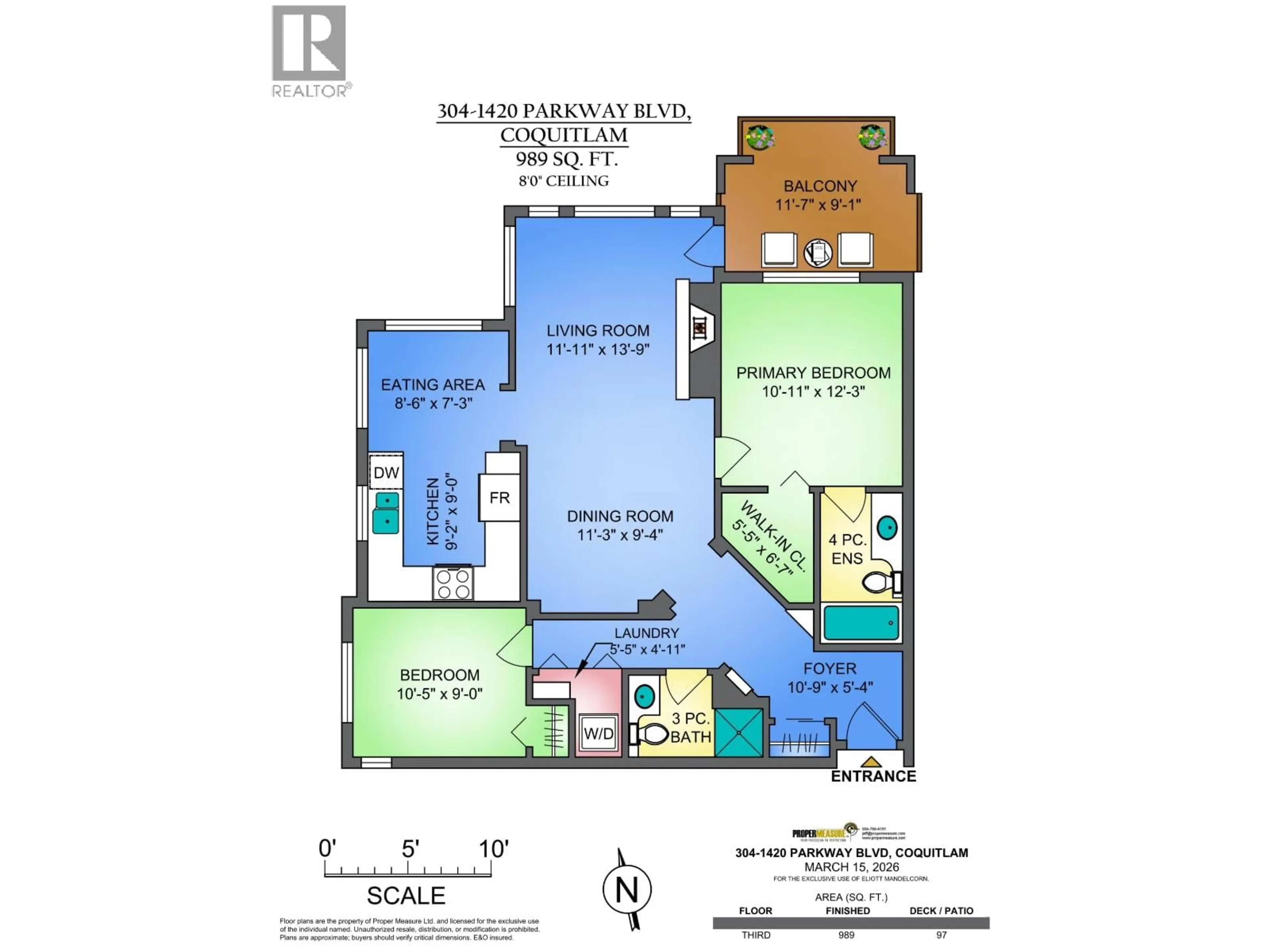 Floor plan for 304 - 1420 PARKWAY BOULEVARD, Coquitlam British Columbia V3E3J6
