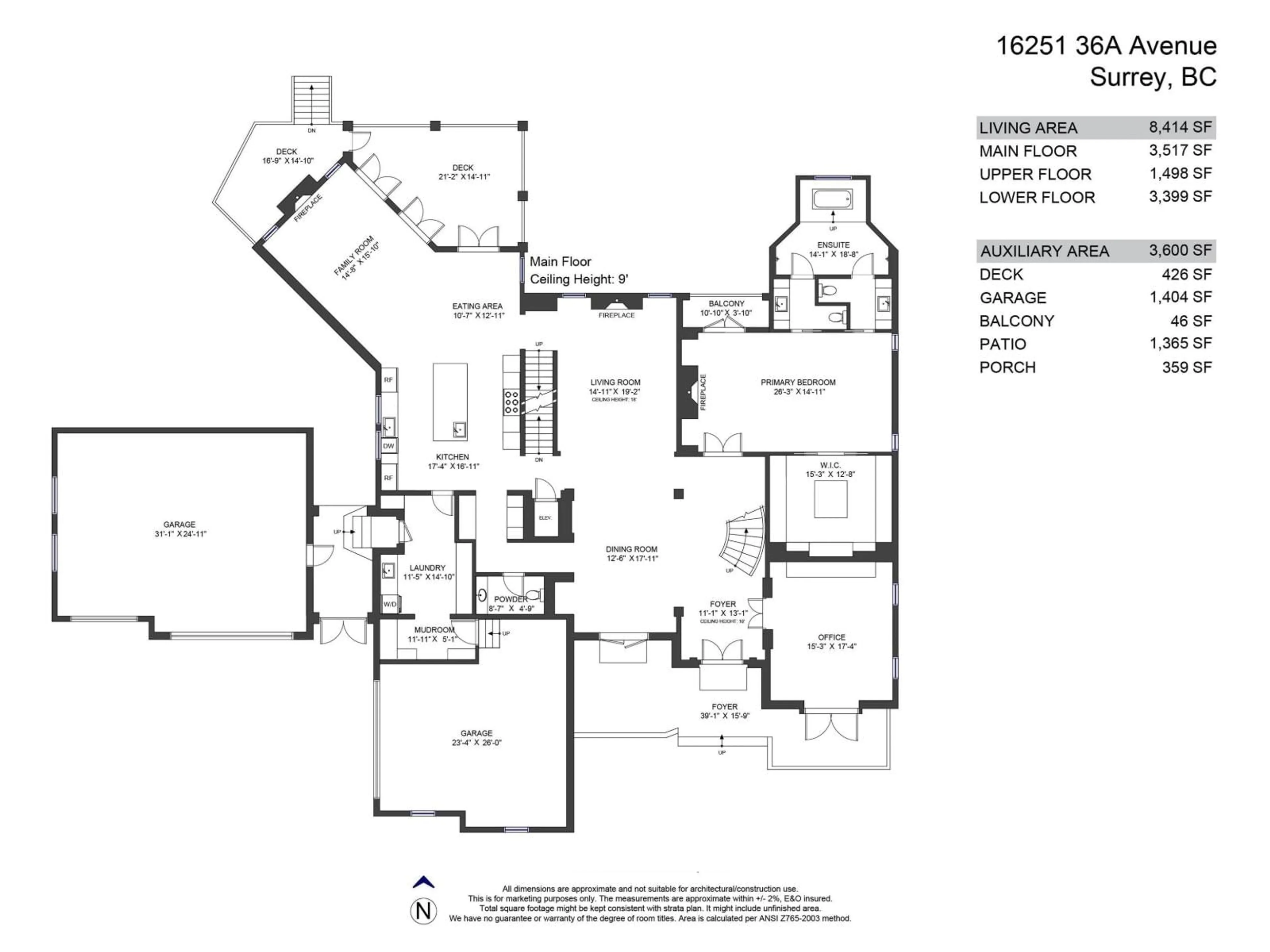 Floor plan for 16251 36A AVENUE, Surrey British Columbia V3Z0X5
