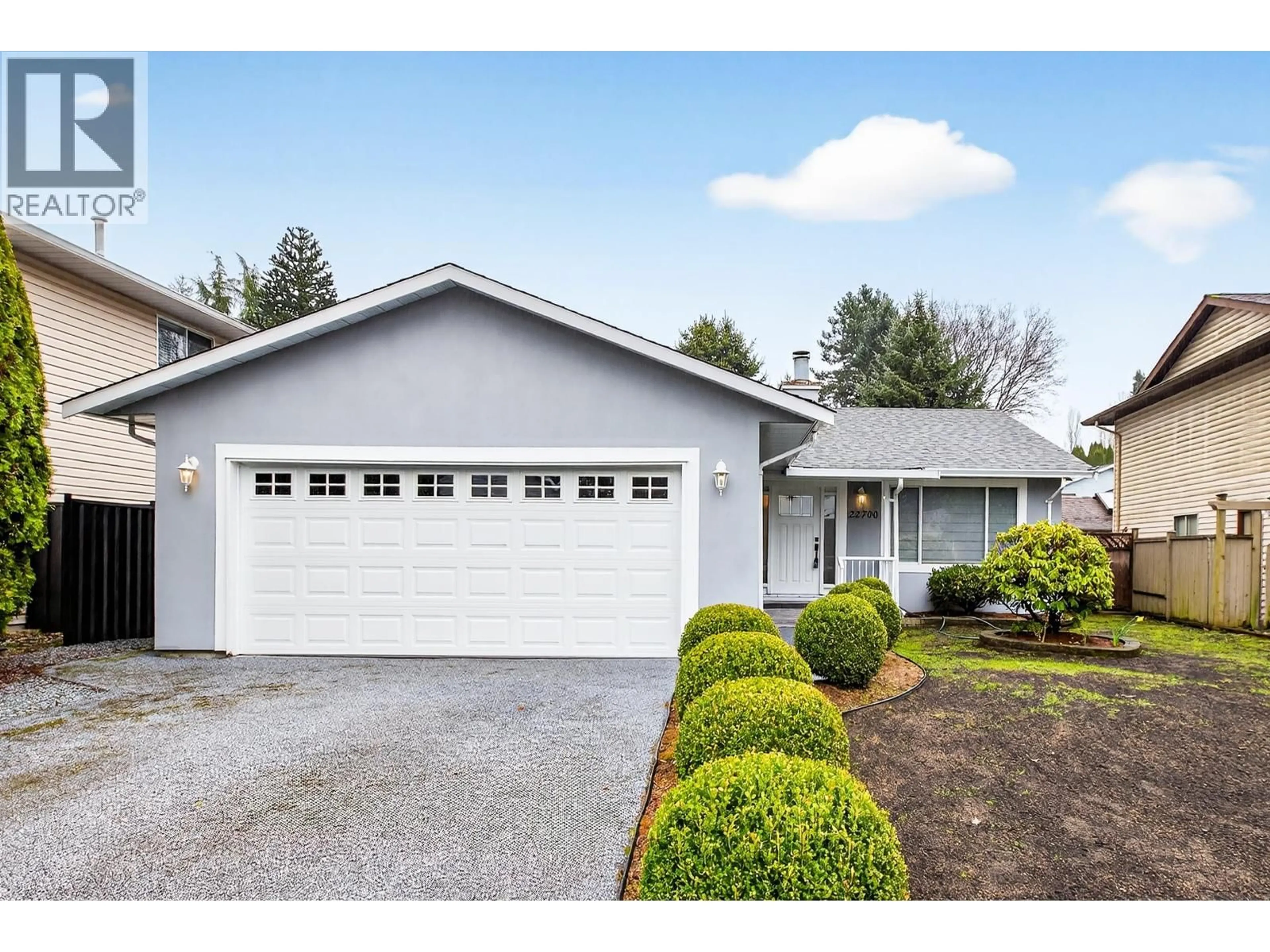 Home with vinyl exterior material, street for 22700 BALABANIAN CIRCLE, Maple Ridge British Columbia V2X9C3