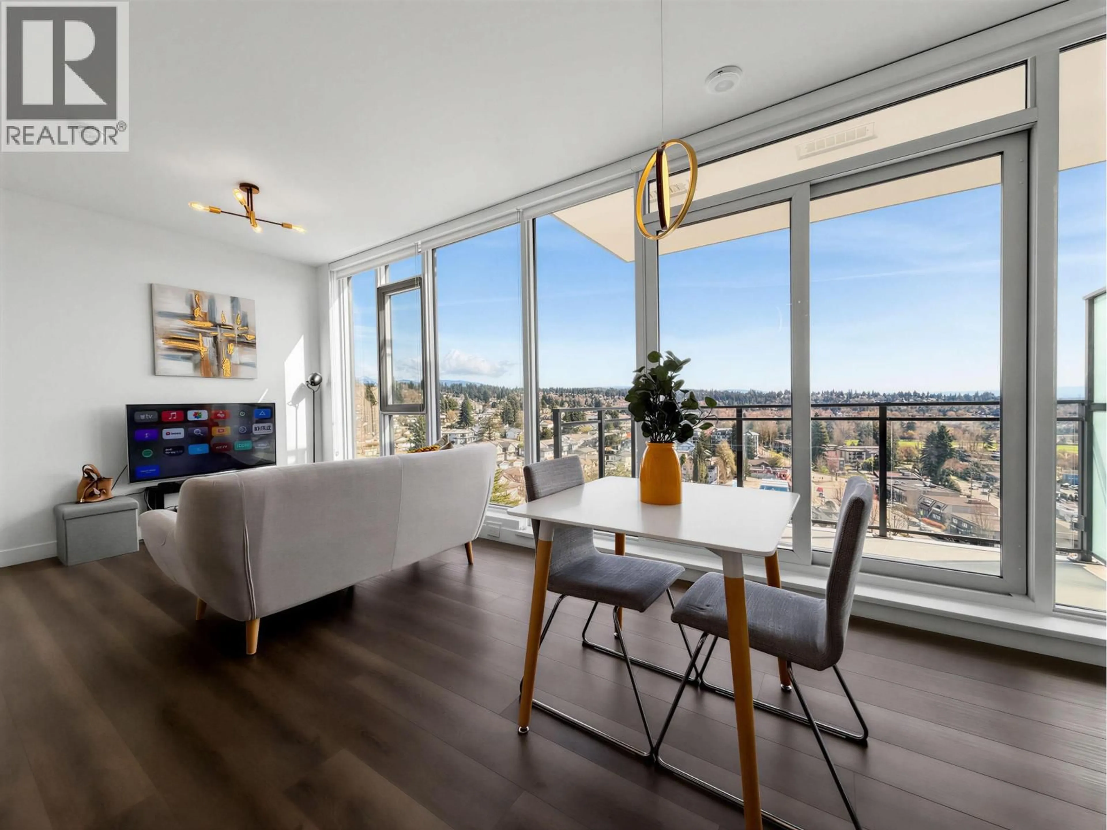 Living room with furniture, wood/laminate floor for 1209 - 901 LOUGHEED HIGHWAY, Coquitlam British Columbia V3K3T3