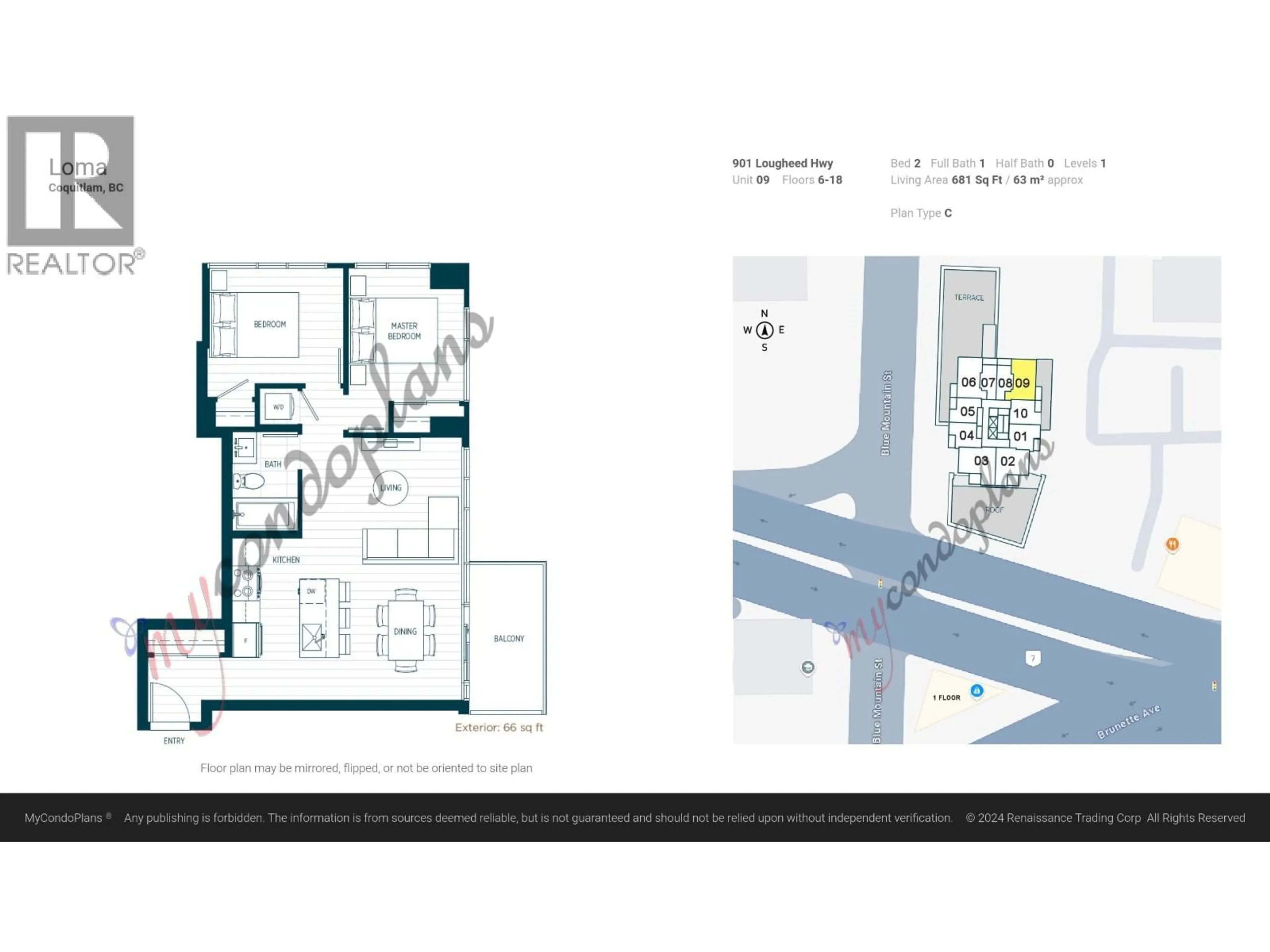 Floor plan for 1209 - 901 LOUGHEED HIGHWAY, Coquitlam British Columbia V3K3T3