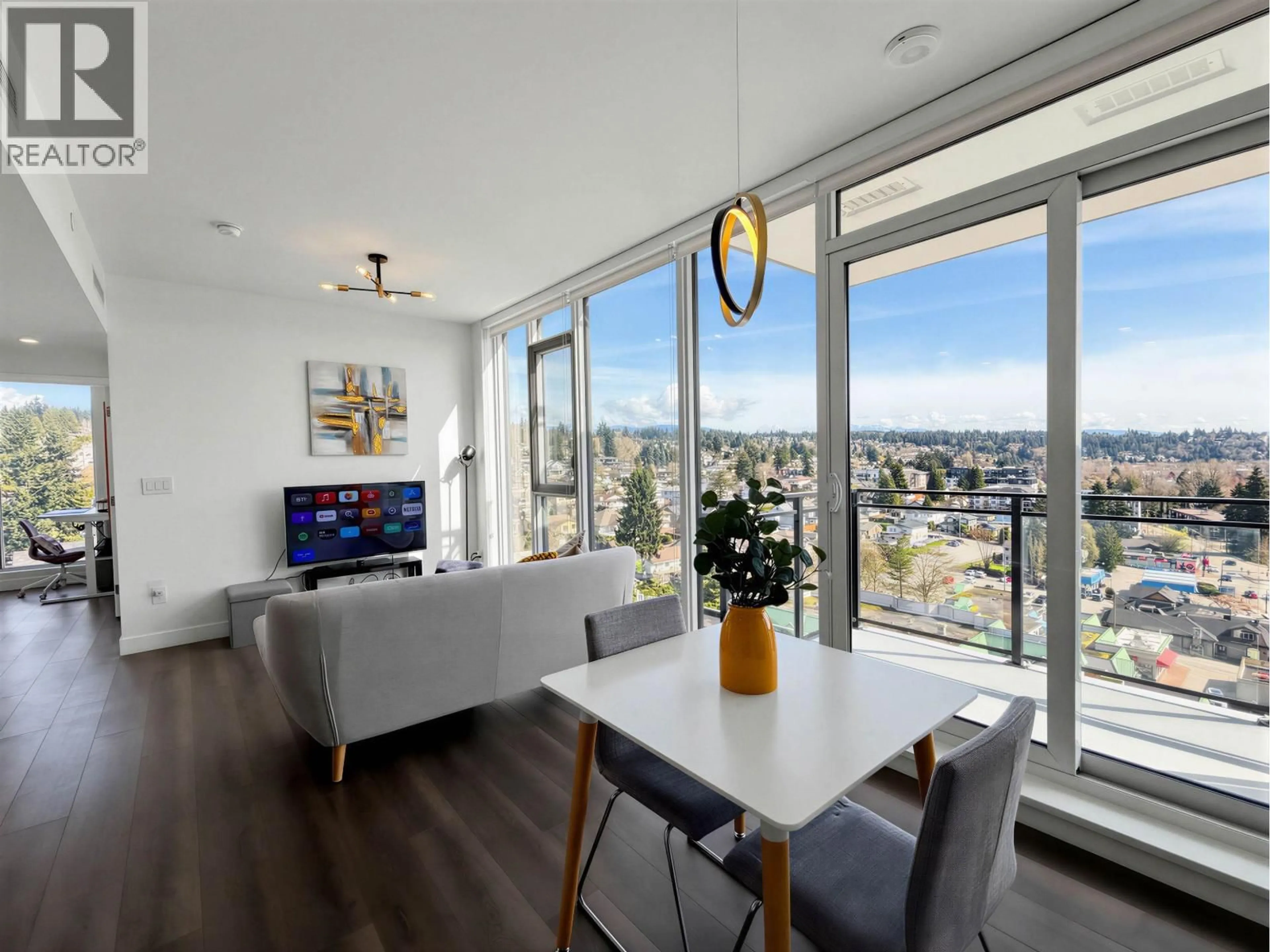 Living room with furniture, wood/laminate floor for 1209 - 901 LOUGHEED HIGHWAY, Coquitlam British Columbia V3K3T3