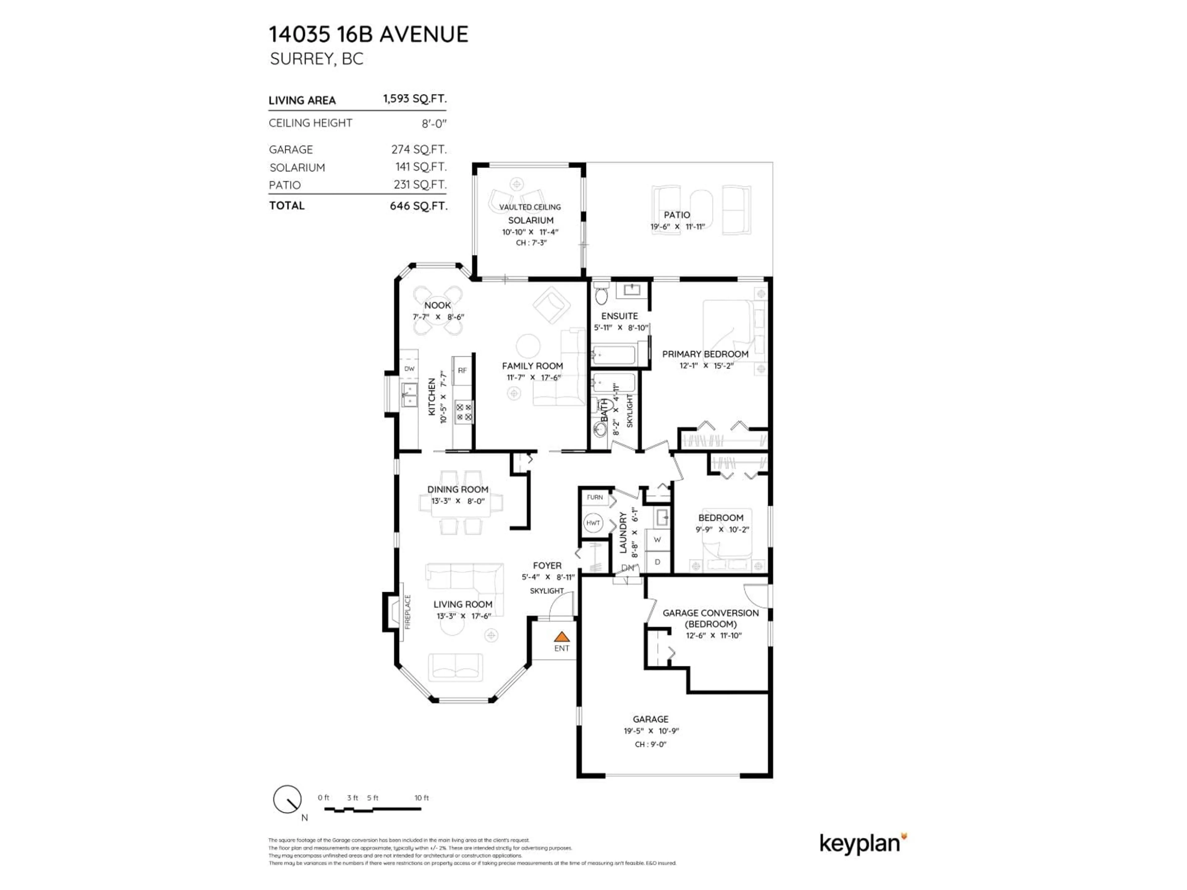 Floor plan for 14035 16B AVENUE, Surrey British Columbia V4A8K3