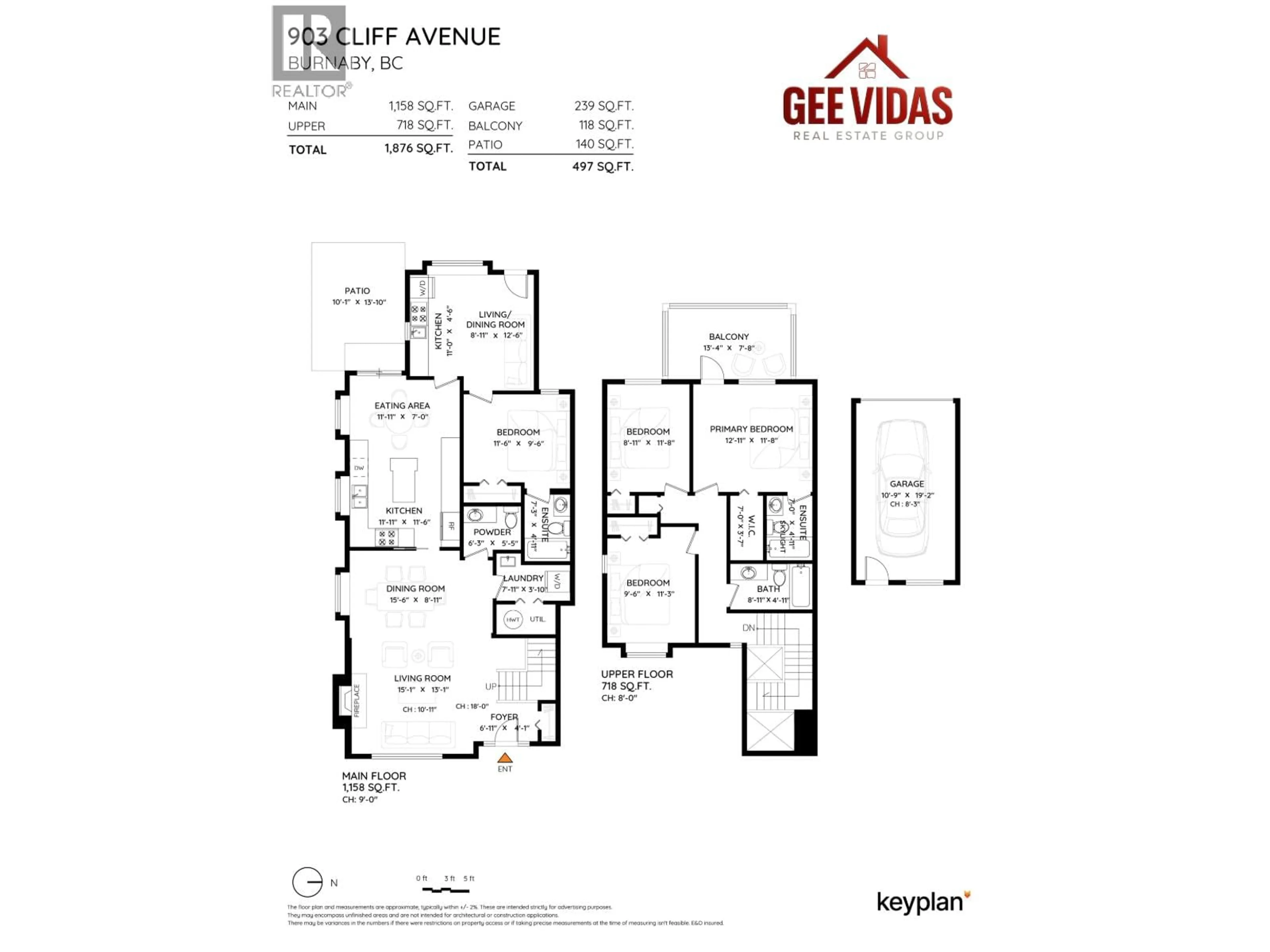 Floor plan for 903 CLIFF AVENUE, Burnaby British Columbia V5A2J4