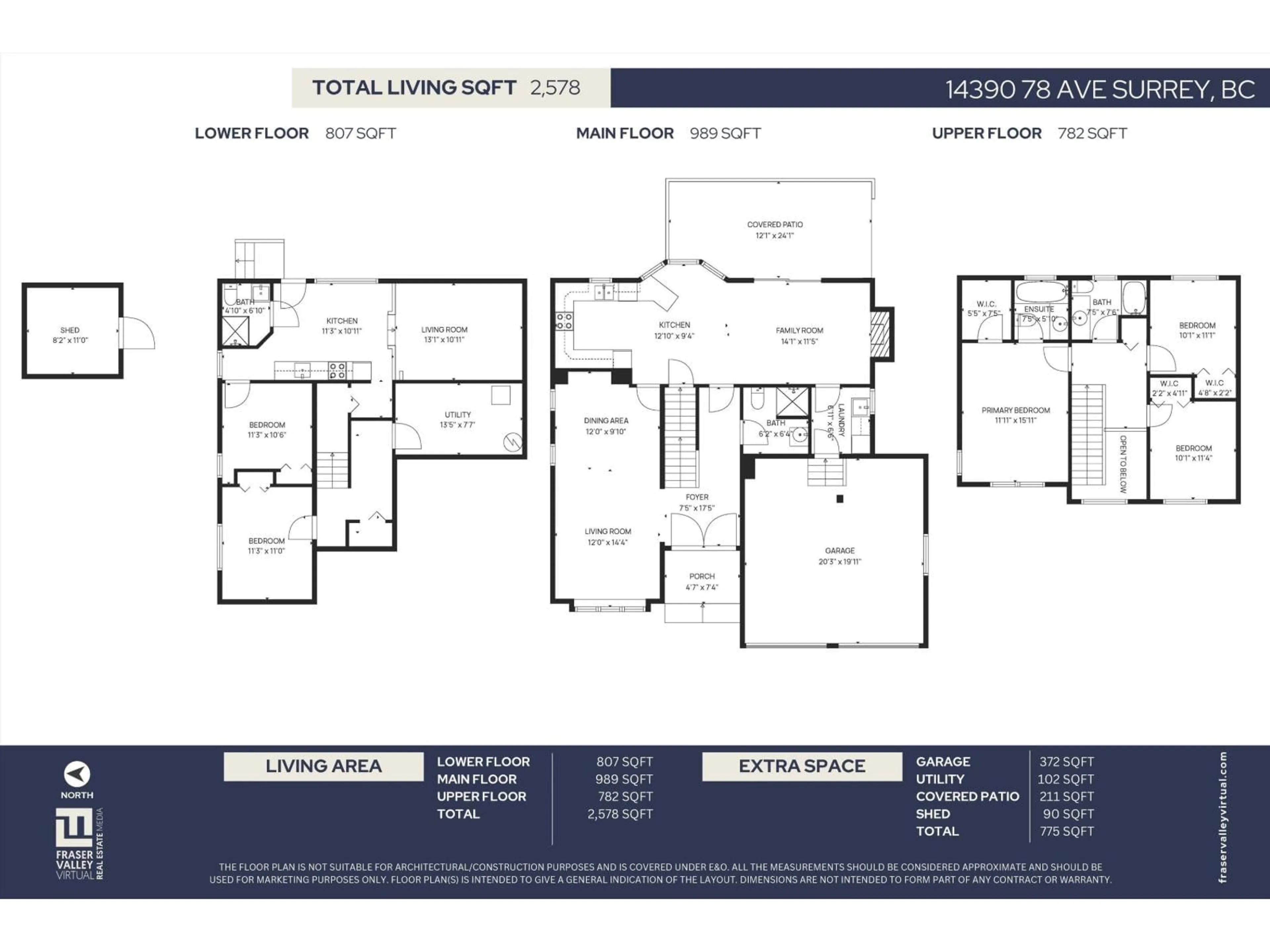 Floor plan for 14390 78 AVENUE, Surrey British Columbia V3W0L3