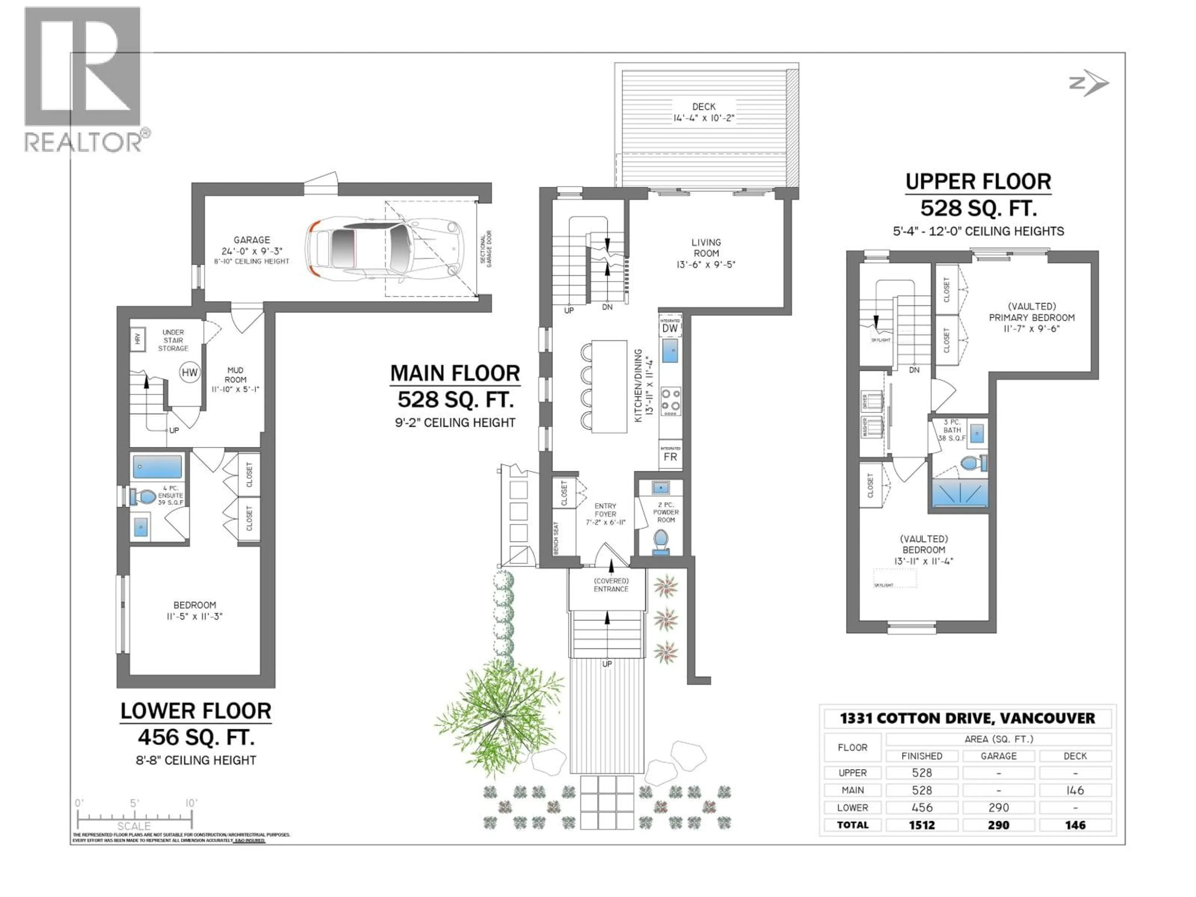 Floor plan for 1331 COTTON DRIVE, Vancouver British Columbia V5L3T8