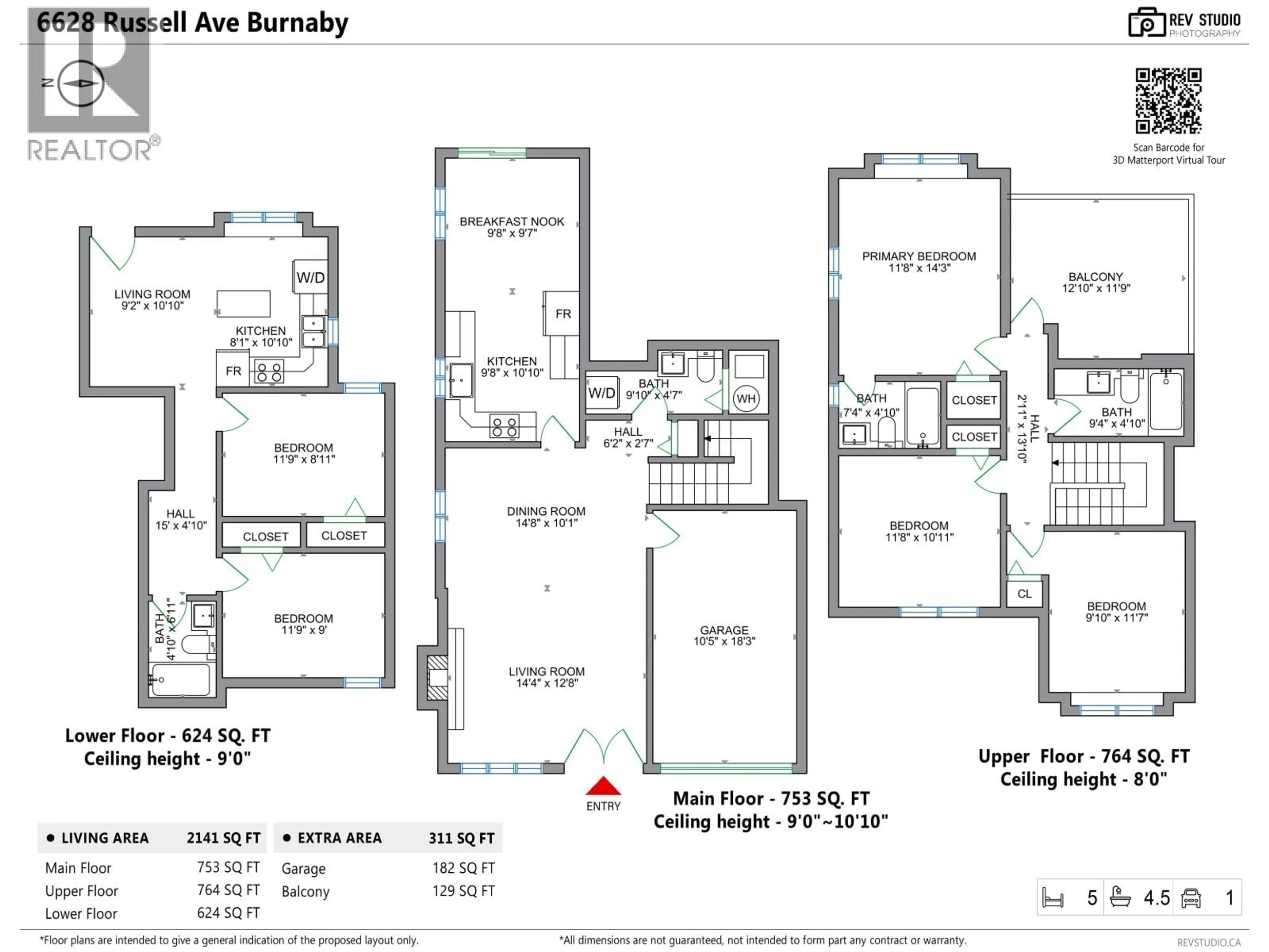Floor plan for 6628 RUSSELL AVENUE, Burnaby British Columbia V5H3T5