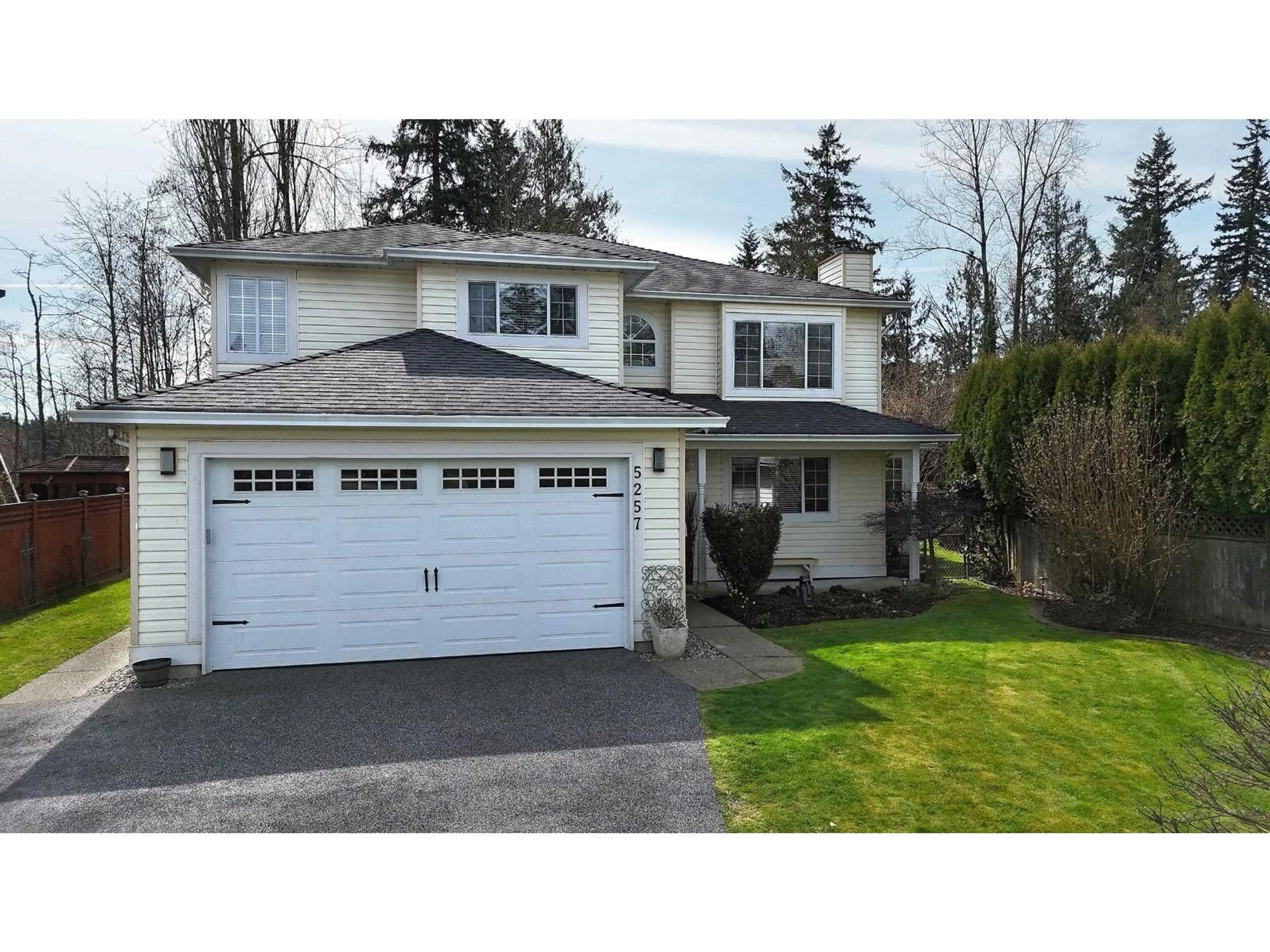 Home with vinyl exterior material, street for 5257 197 STREET, Langley British Columbia V3A7X8