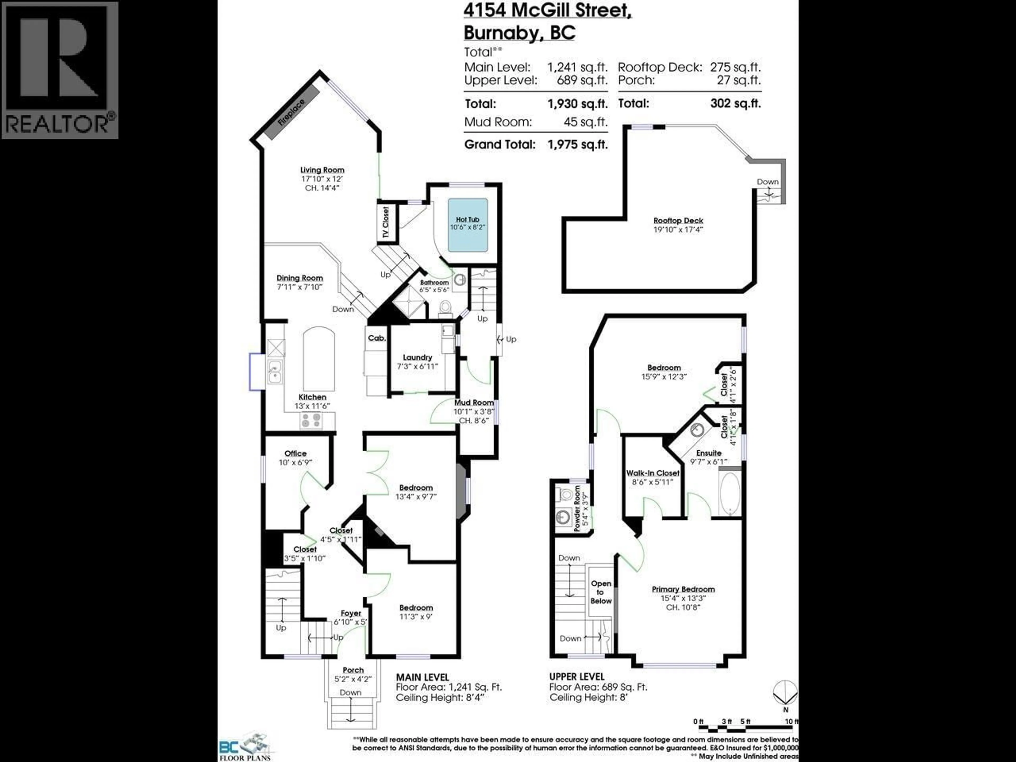 Floor plan for 4154 MCGILL STREET, Burnaby British Columbia V5C1M8