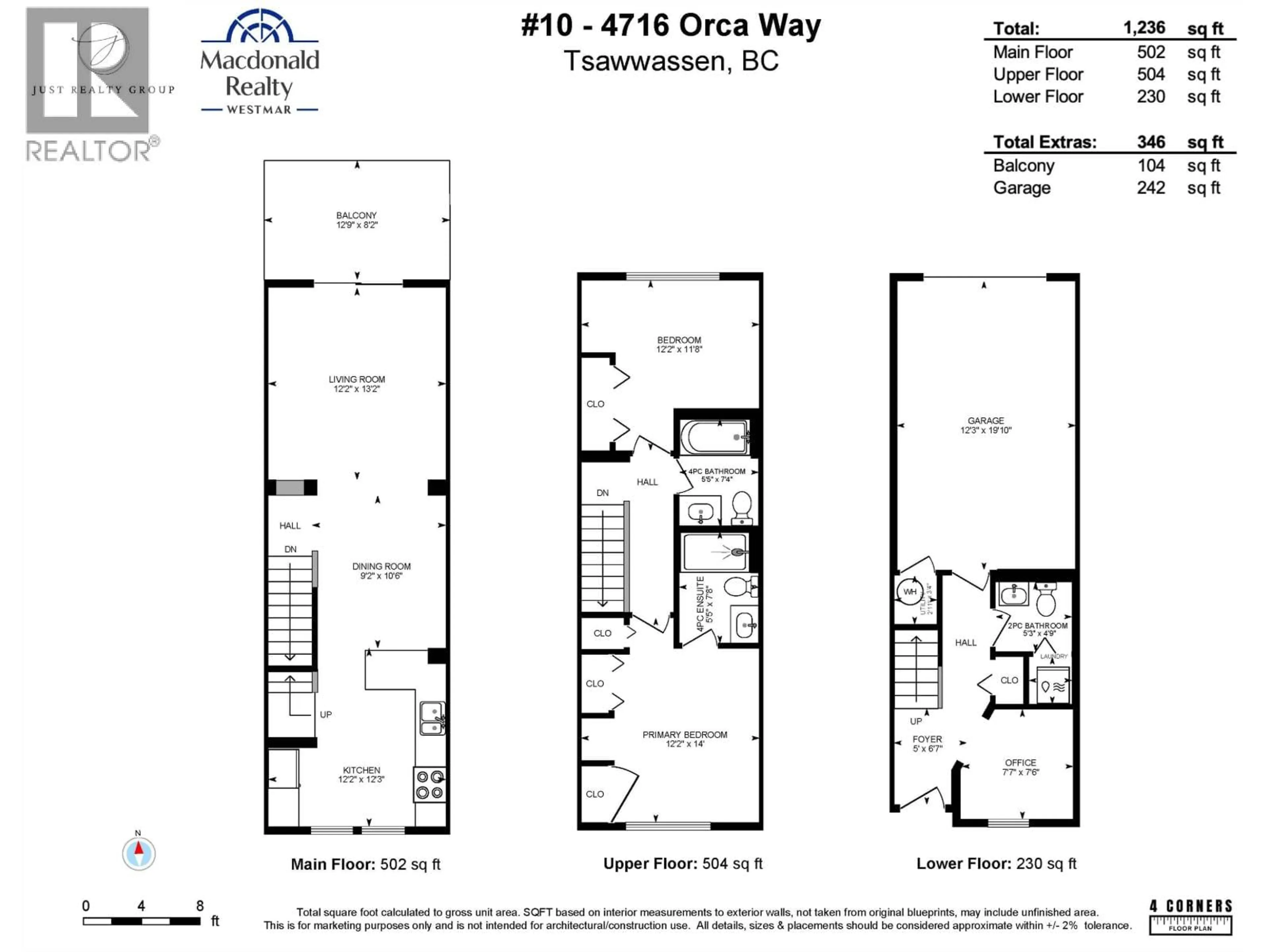 Floor plan for 10 - 4716 ORCA WAY, Tsawwassen British Columbia V4M4G4